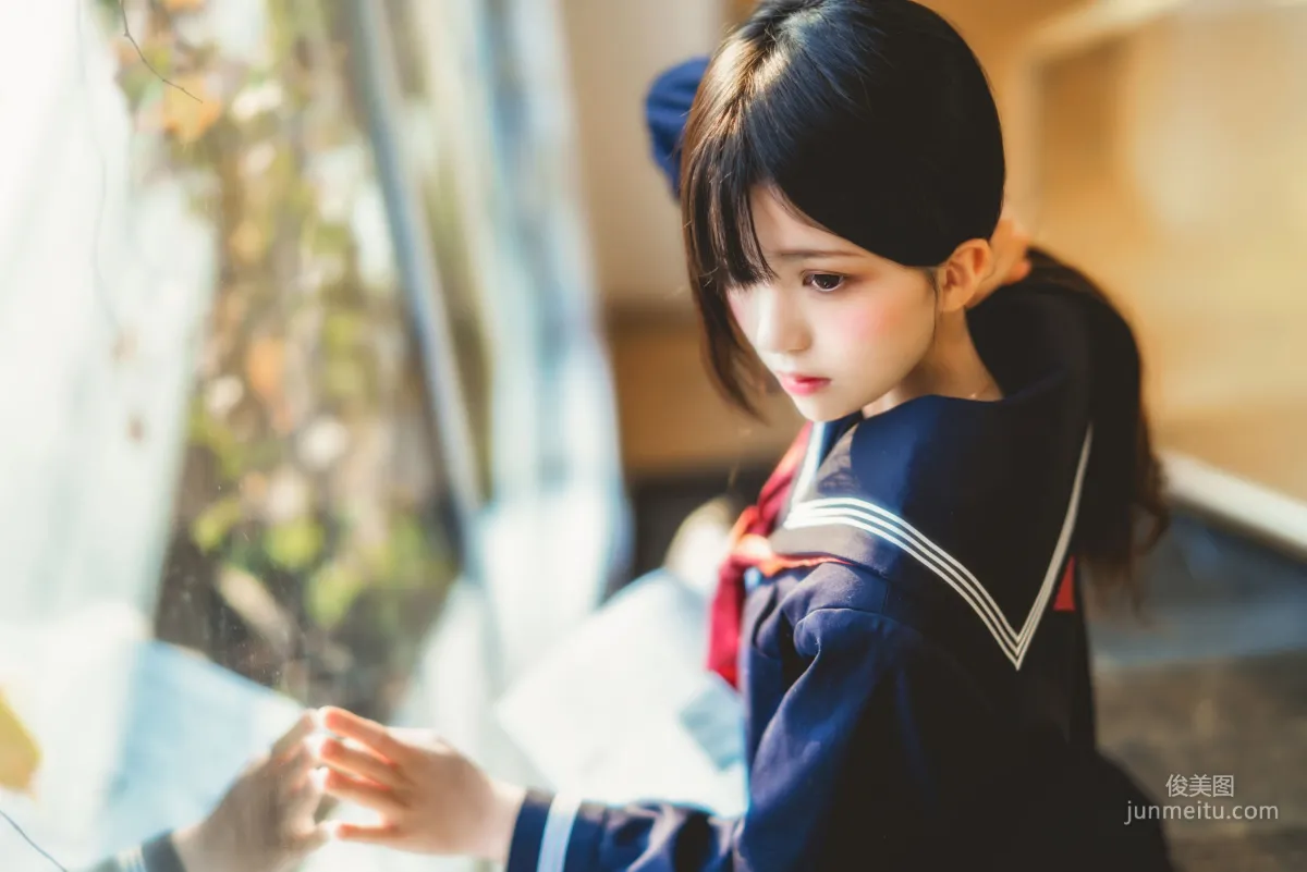 桜桃喵《(小少女)黑色水手服》 [蘿莉COS] 寫真集 19