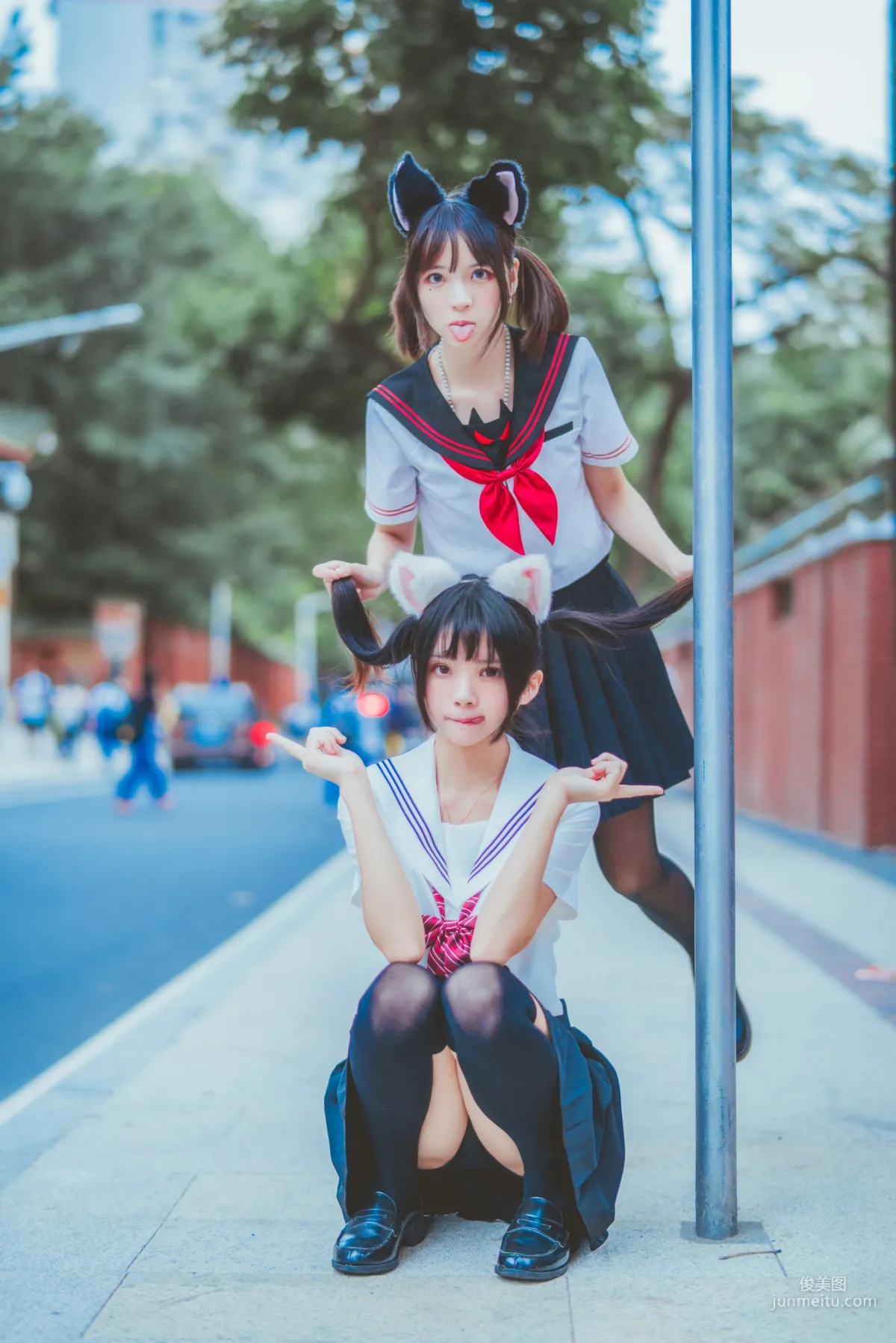 桜桃喵&瘋貓ss 《JK百合2》 [蘿莉COS] 寫真集 23