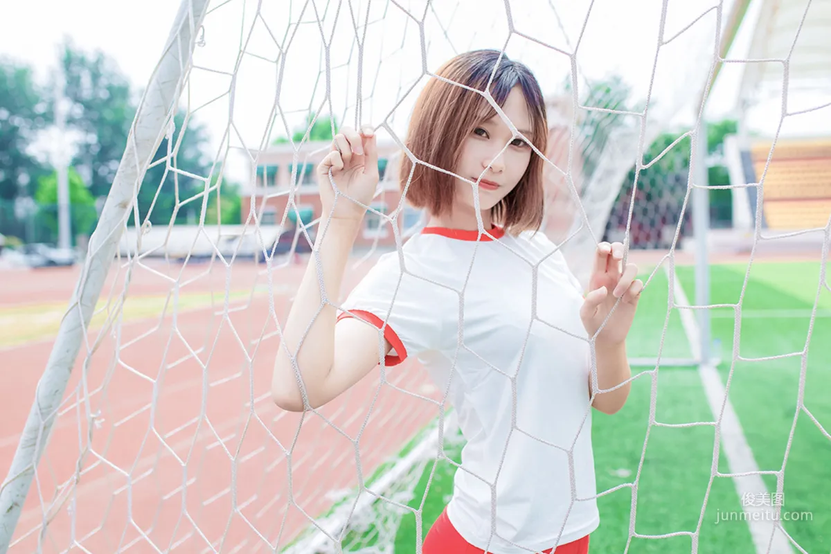 [風之領域] NO.132 體操服少女的過膝白絲 寫真集 36