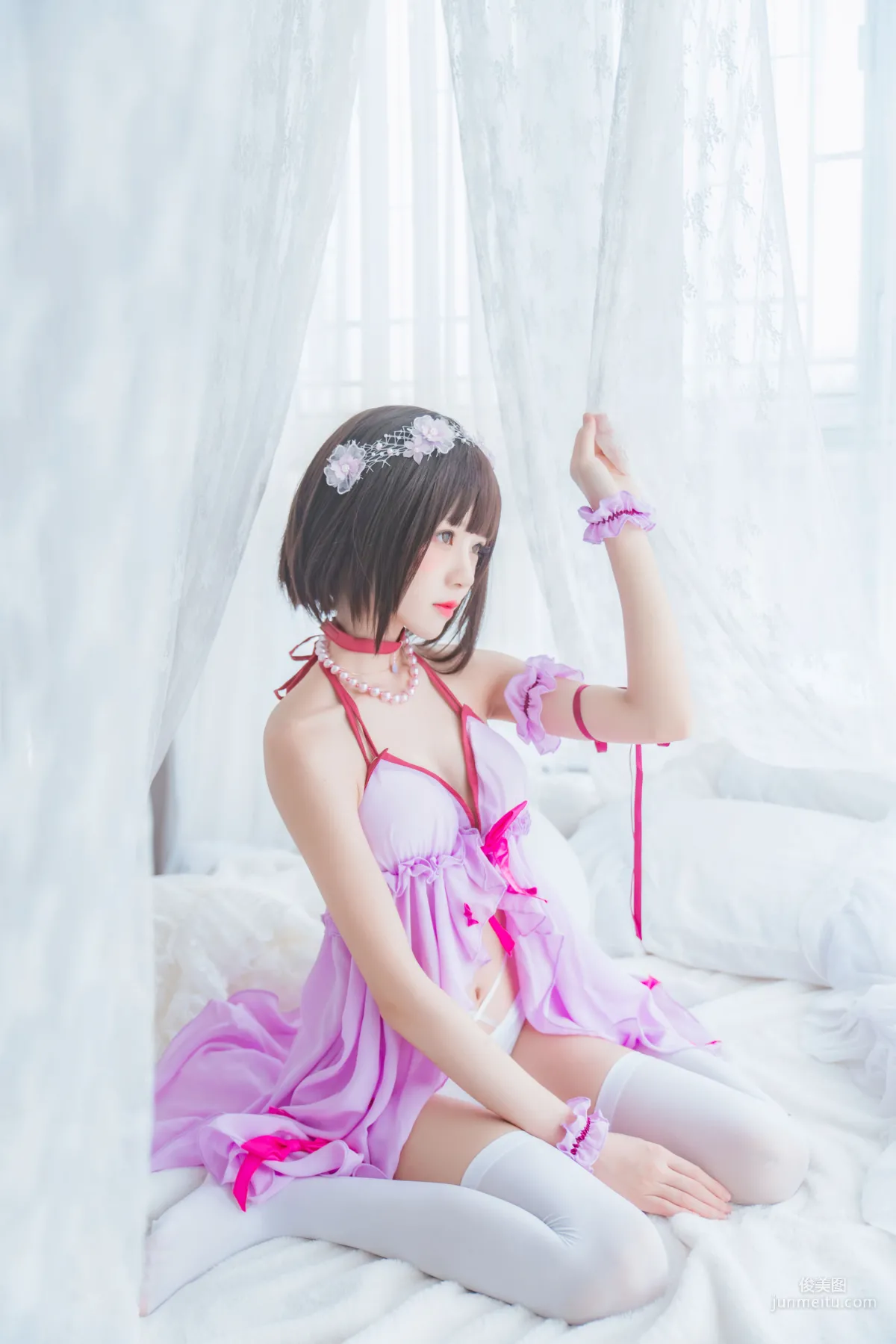 桜桃喵《(加藤惠)小睡裙》 [蘿莉COS] 寫真集 38