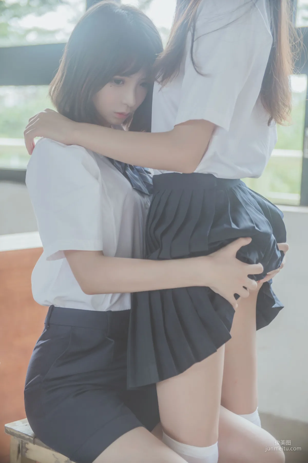 桜桃喵&瘋貓ss《JK百合》 [蘿莉COS] 寫真集 34