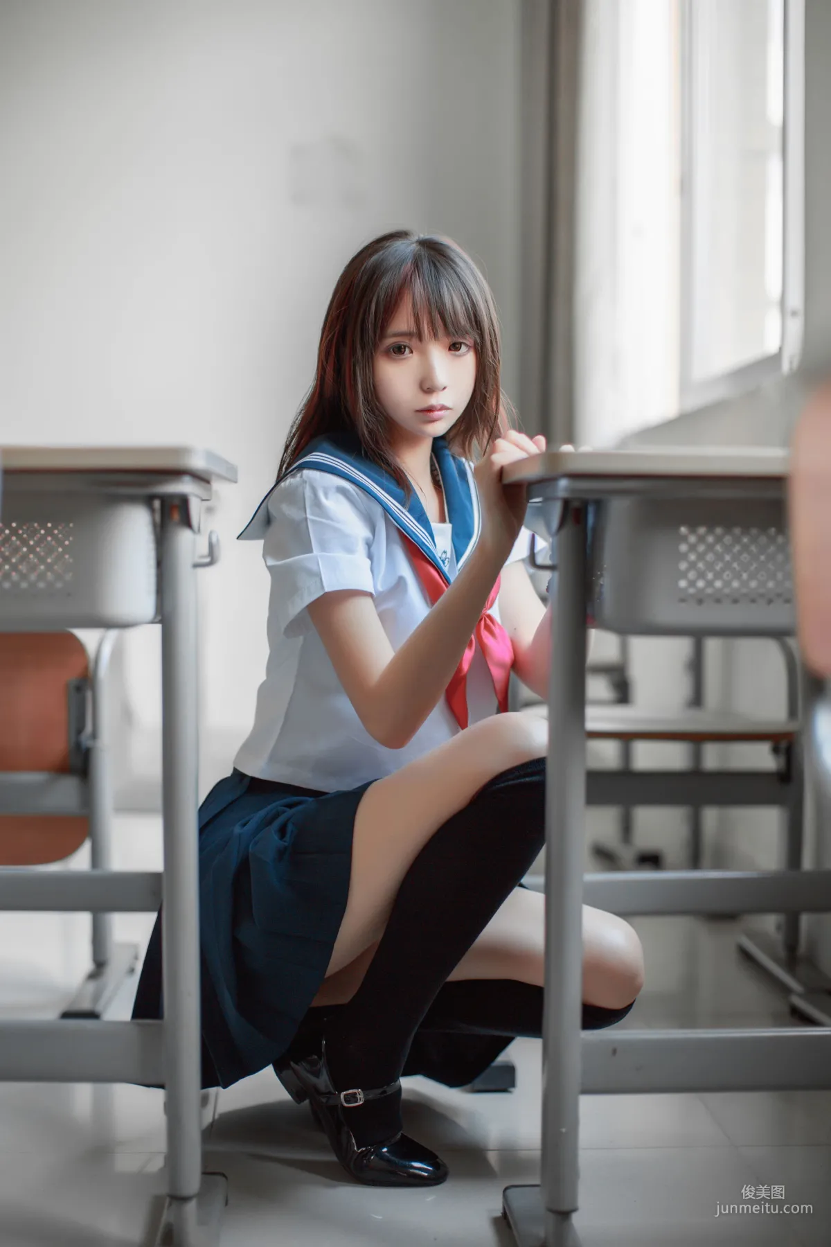 瘋貓ss《同桌的水手服》 [蘿莉COS] 寫真集 5