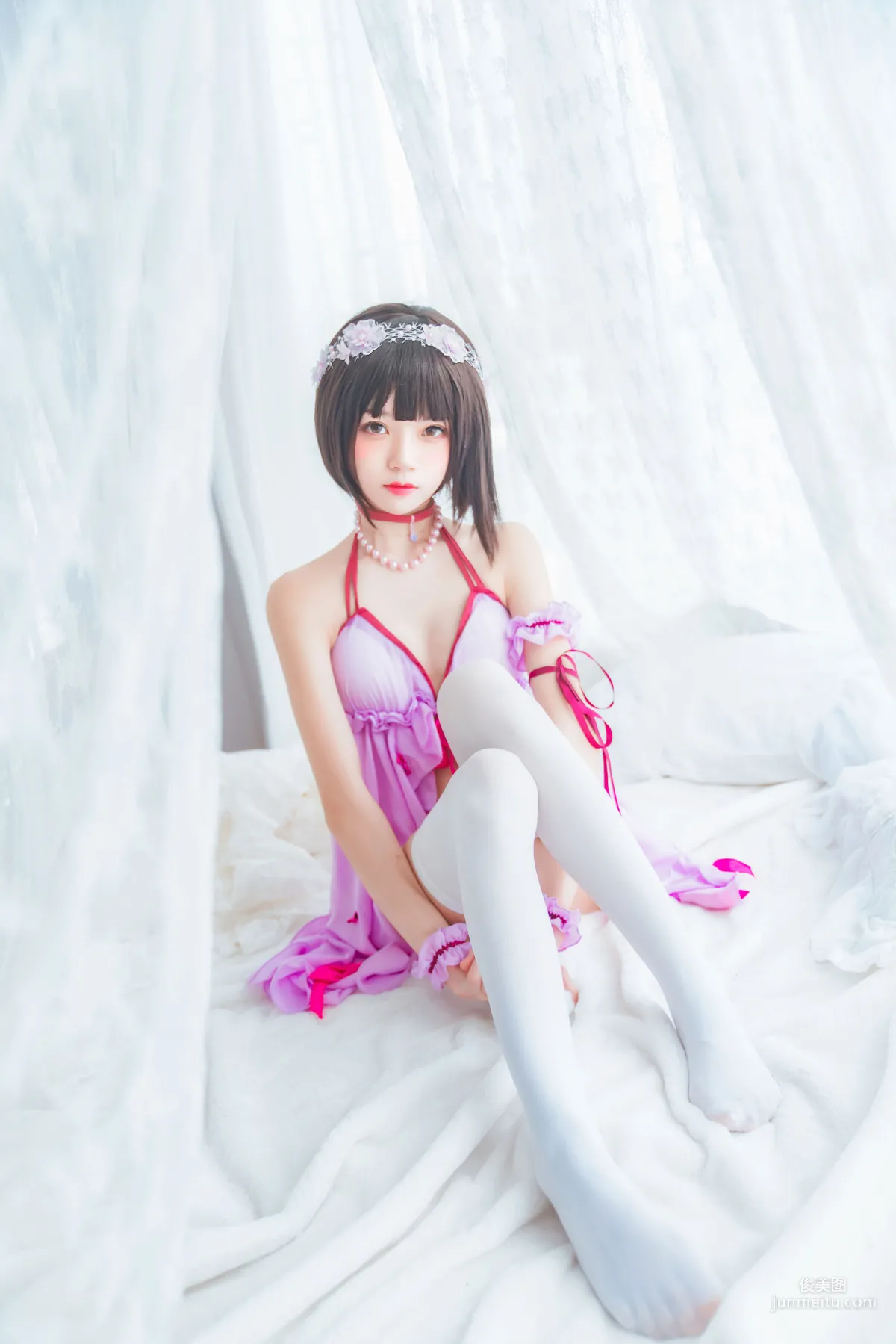 桜桃喵《(加藤惠)小睡裙》 [蘿莉COS] 寫真集 6