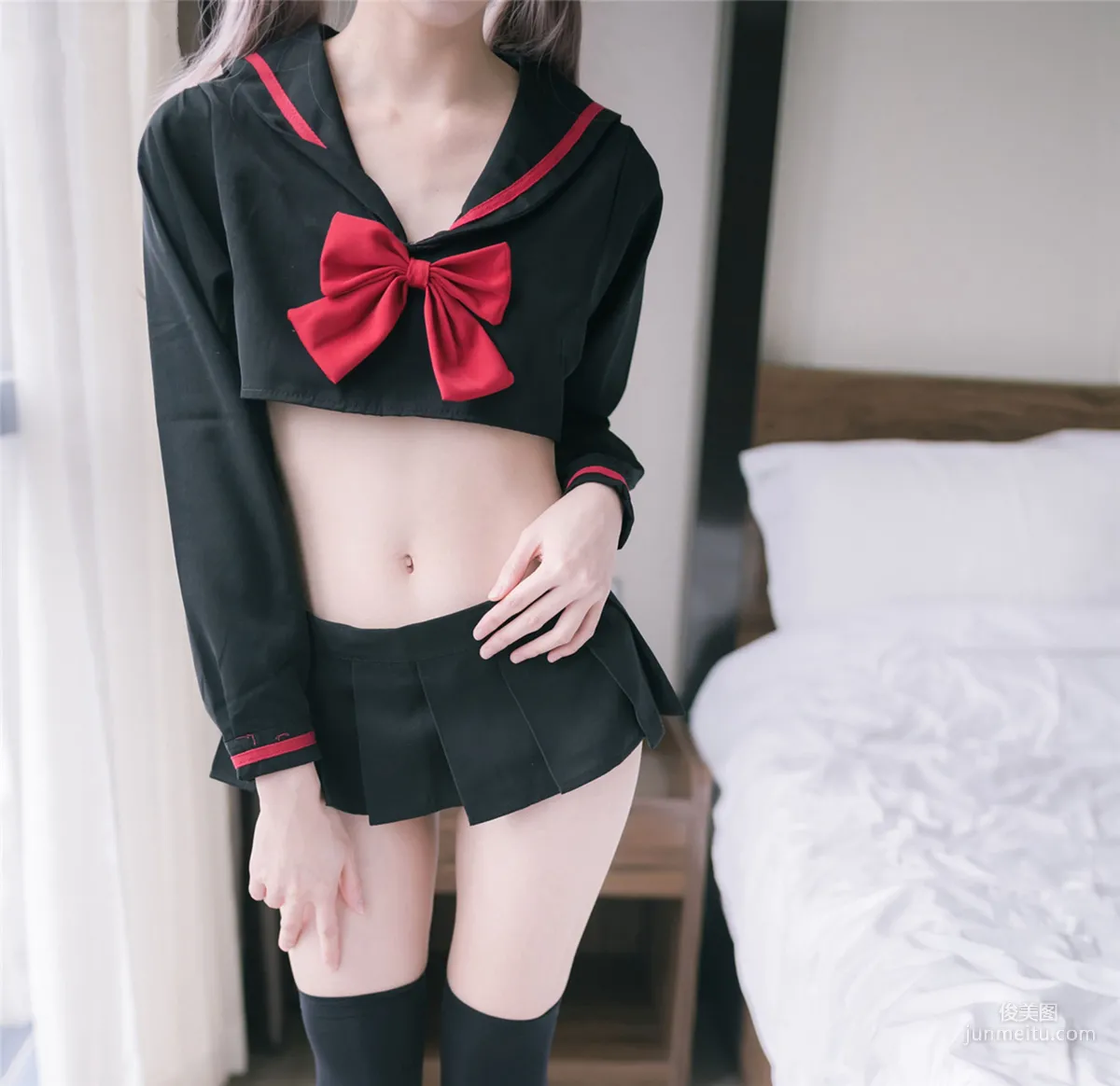 [風之領域] NO.119 超短情趣制服黑絲長腿 寫真集 16