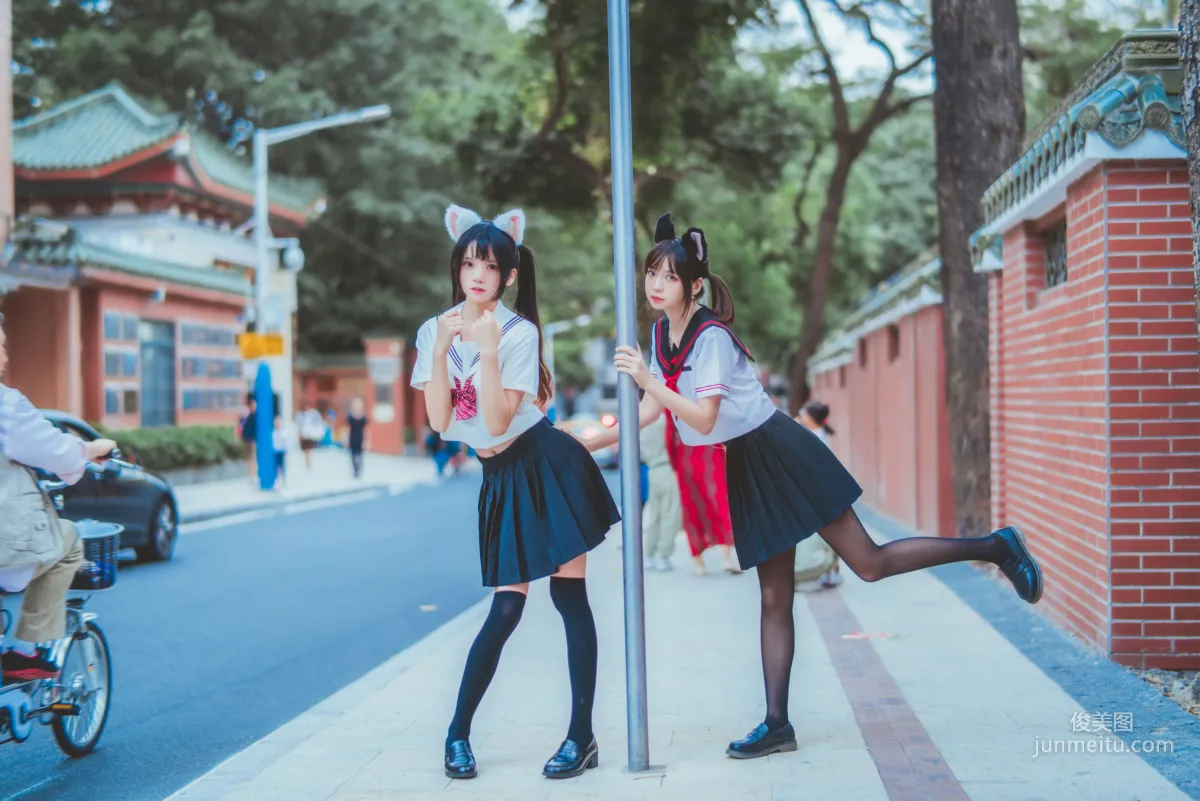 桜桃喵&瘋貓ss 《JK百合2》 [蘿莉COS] 寫真集 24