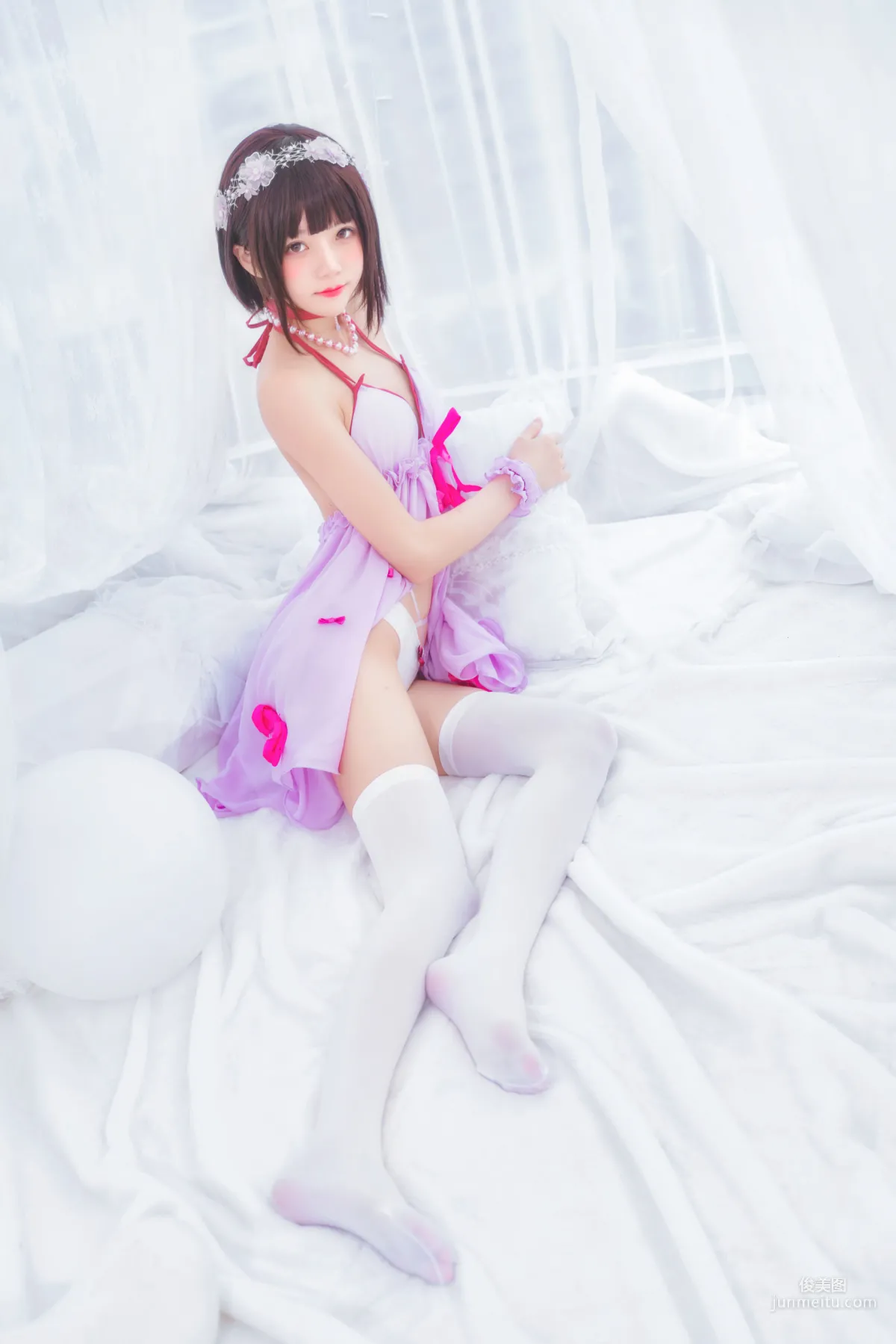 桜桃喵《(加藤惠)小睡裙》 [蘿莉COS] 寫真集 2