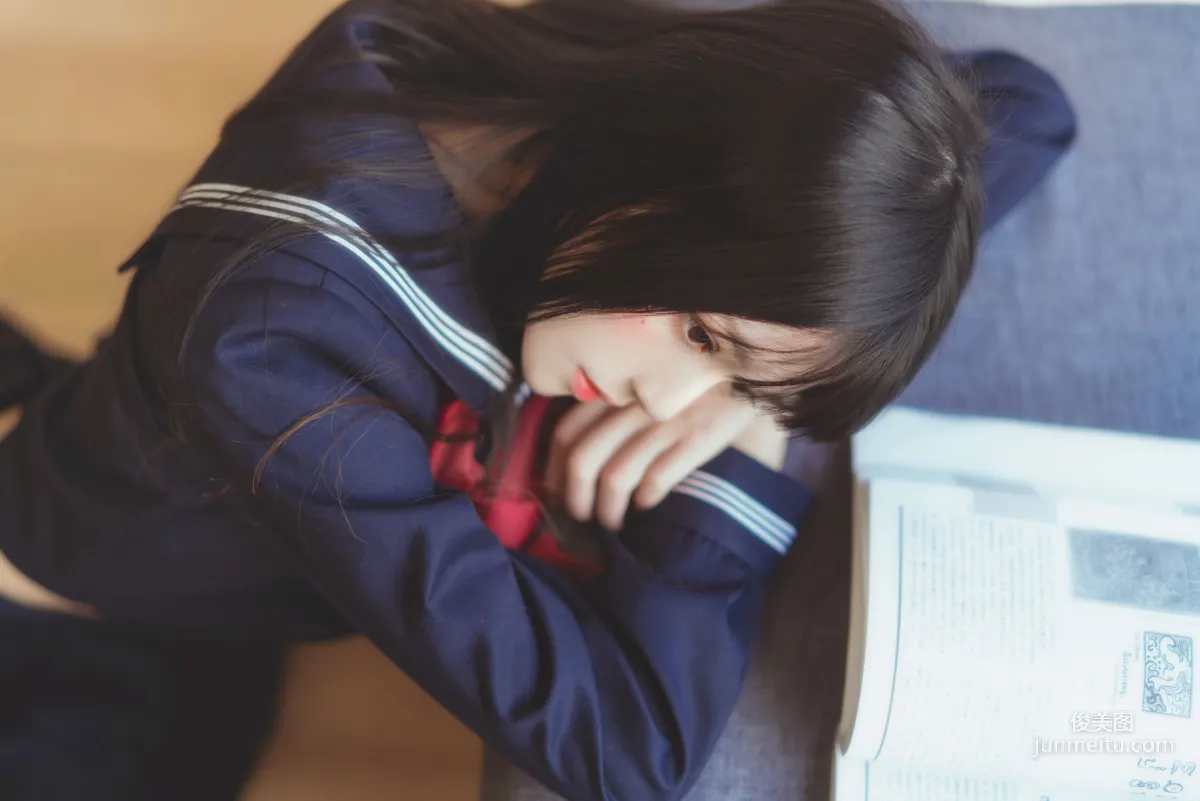 桜桃喵《(小少女)黑色水手服》 [蘿莉COS] 寫真集 37
