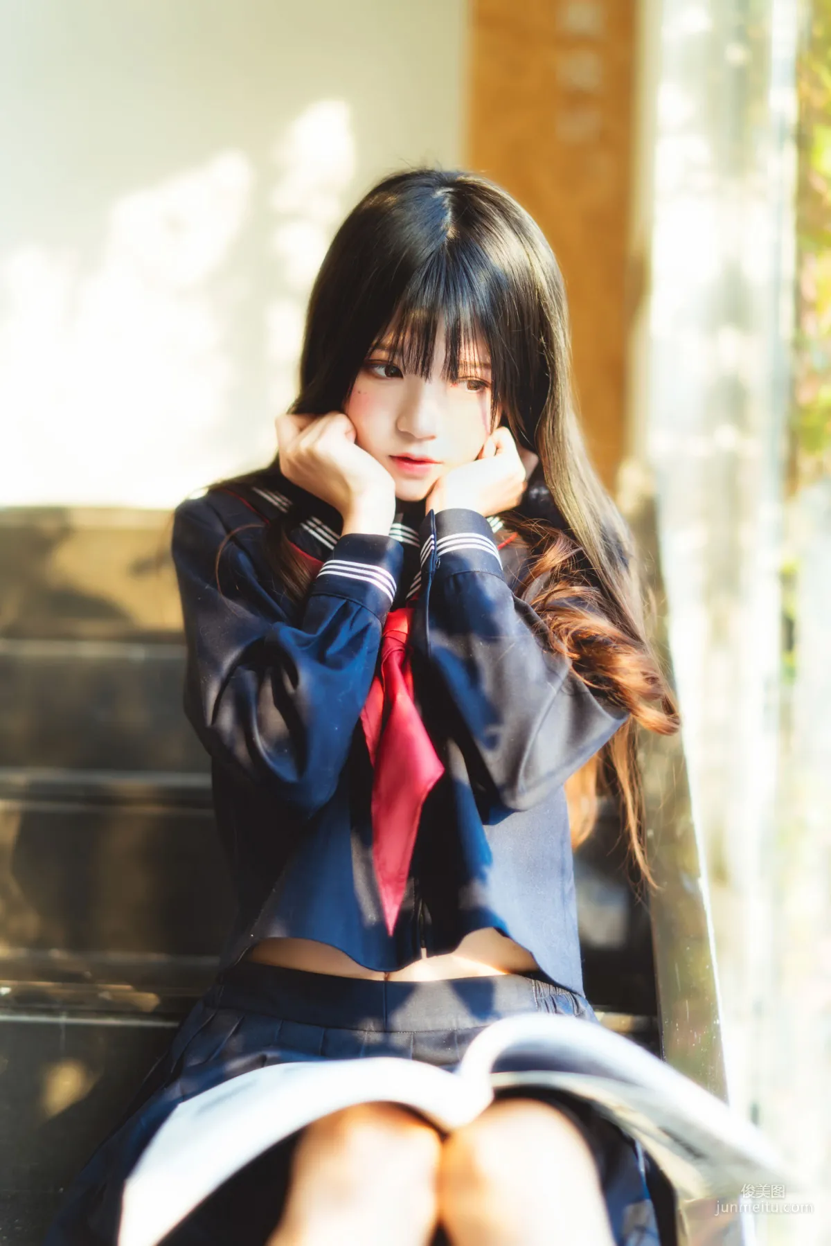 桜桃喵《(小少女)黑色水手服》 [蘿莉COS] 寫真集 8