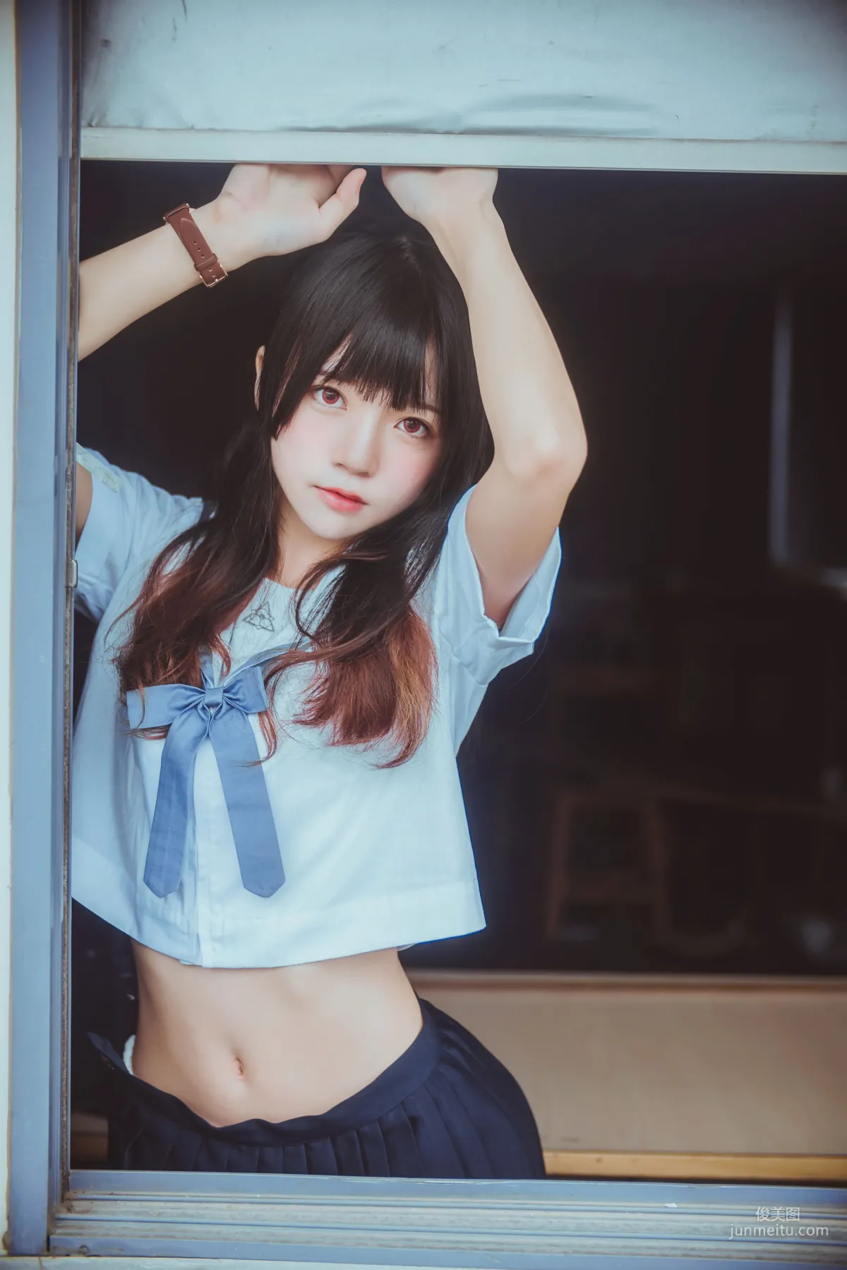 桜桃喵《藍白水手服》 [蘿莉COS] 寫真集 11