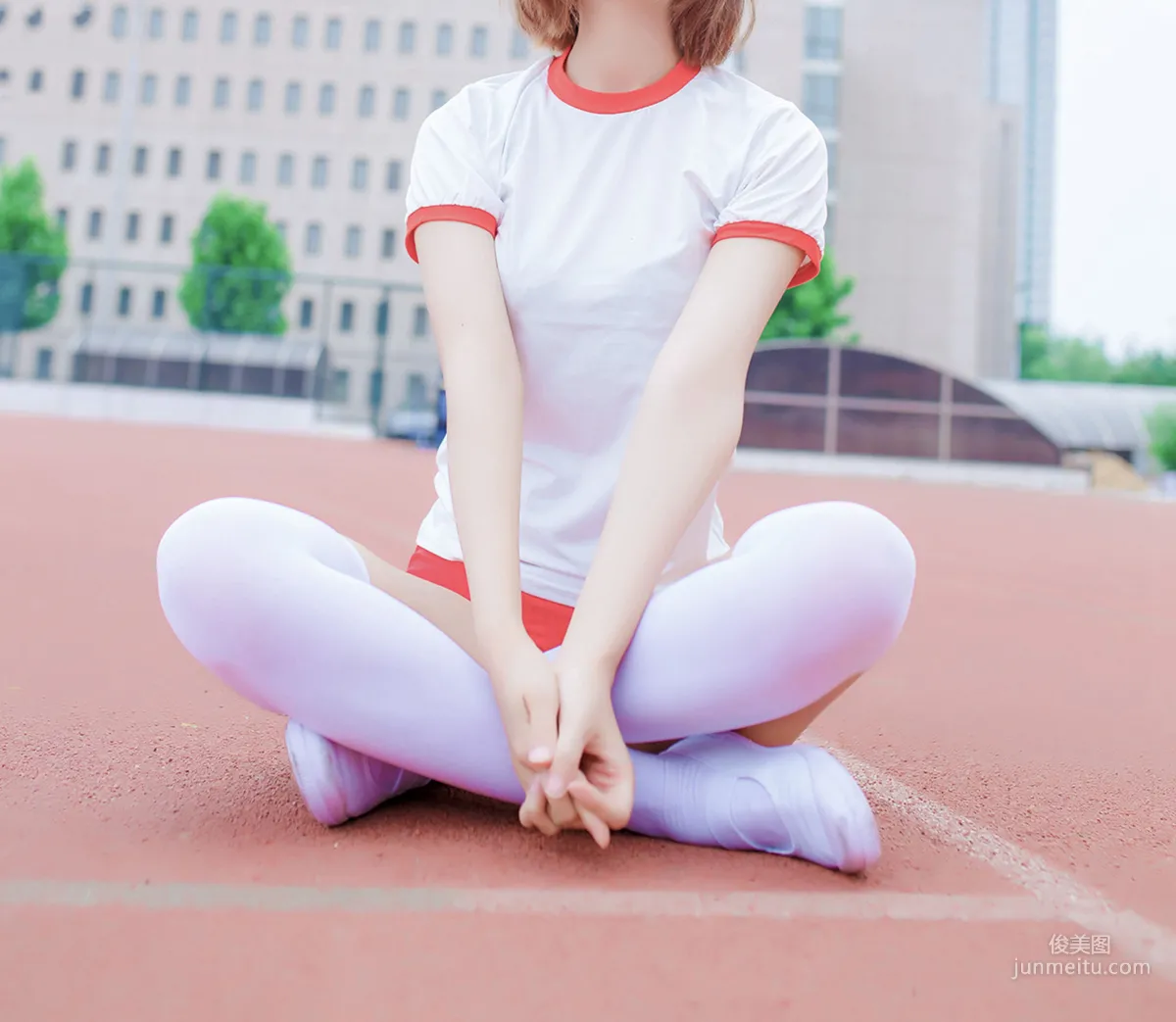 [風之領域] NO.132 體操服少女的過膝白絲 寫真集 27