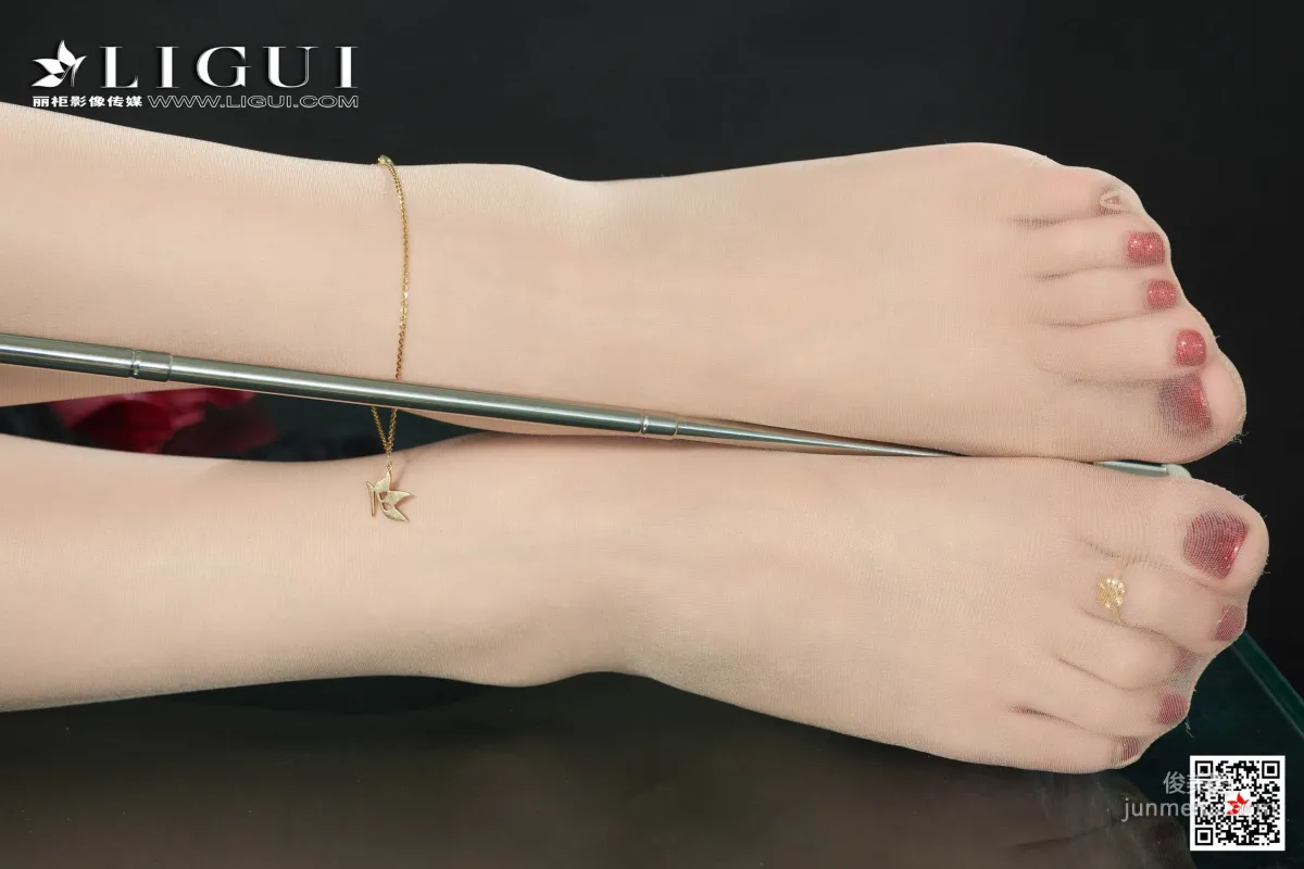 文靜《黑絲吊襪美腿絲足》 [麗櫃Ligui] 寫真集 41