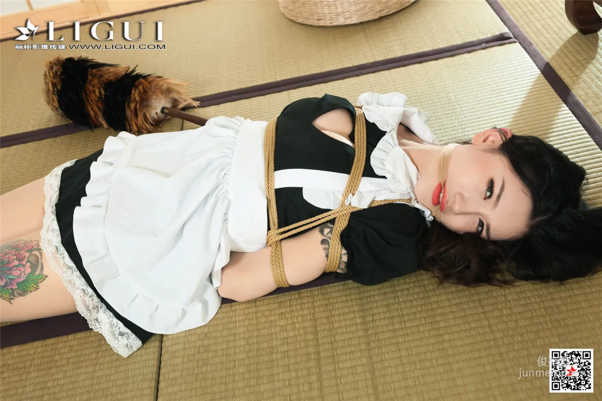 腿模甜甜《女仆繩藝絲足》 [麗櫃美束Ligui] 寫真集 43