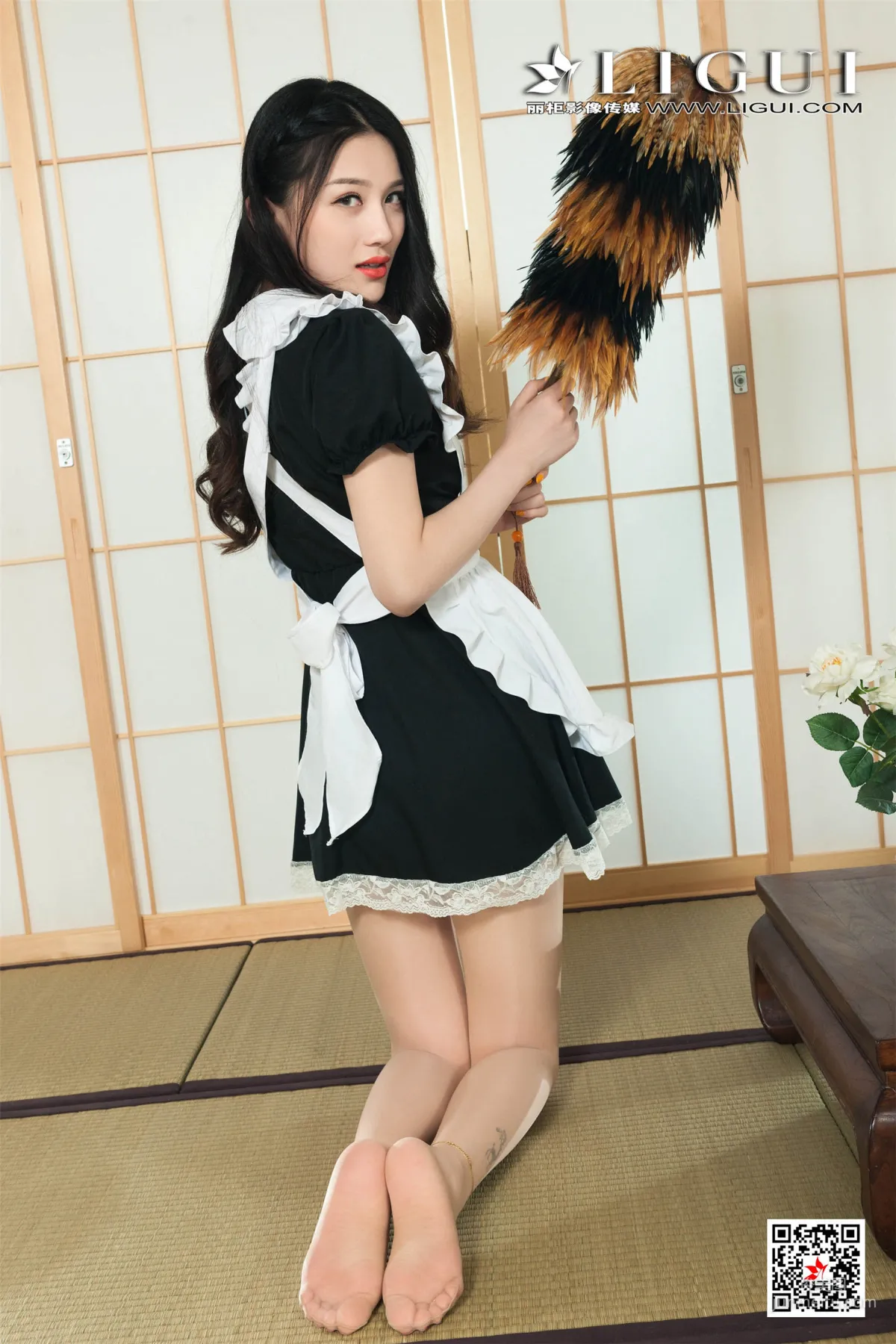 腿模甜甜《女仆繩藝絲足》 [麗櫃美束Ligui] 寫真集 6