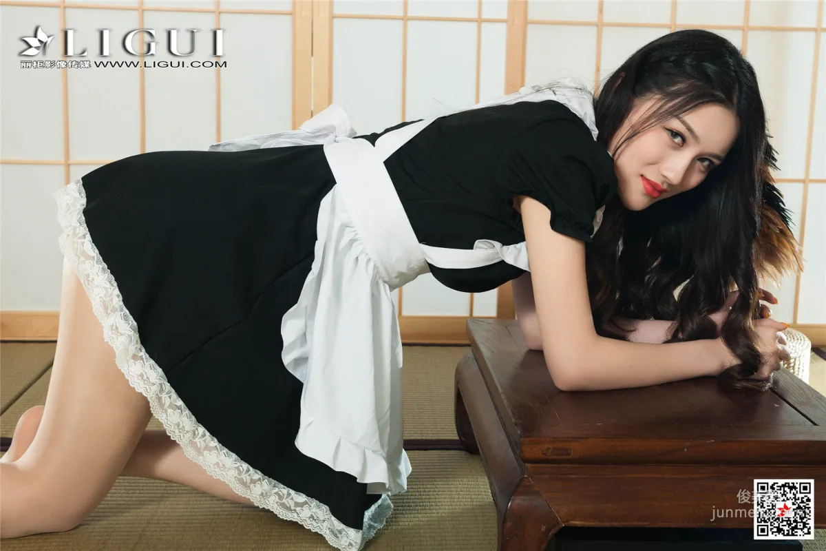 腿模甜甜《女仆繩藝絲足》 [麗櫃美束Ligui] 寫真集 17