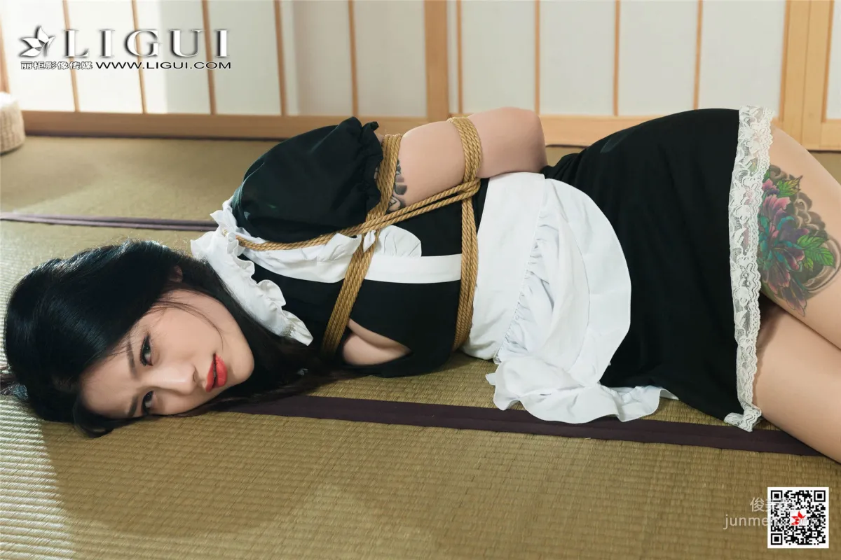 腿模甜甜《女仆繩藝絲足》 [麗櫃美束Ligui] 寫真集 21