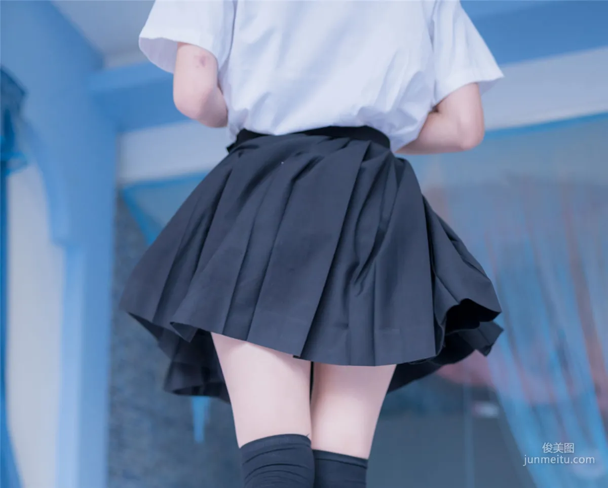 [風之領域] NO.148 JK黑絲裙子有點短 寫真集 22