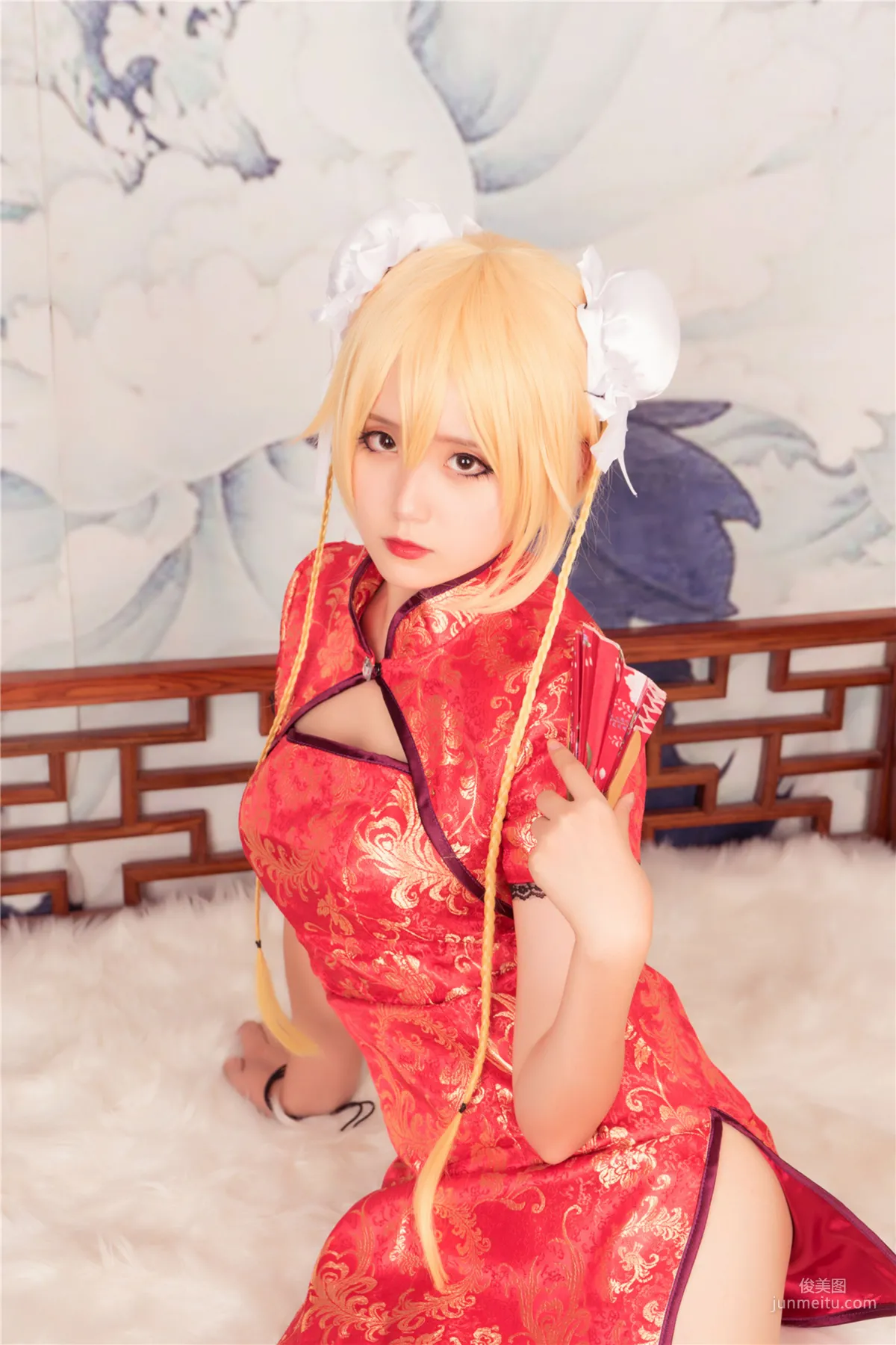 [风之领域] NO.164 红旗袍黑丝COS 写真集3
