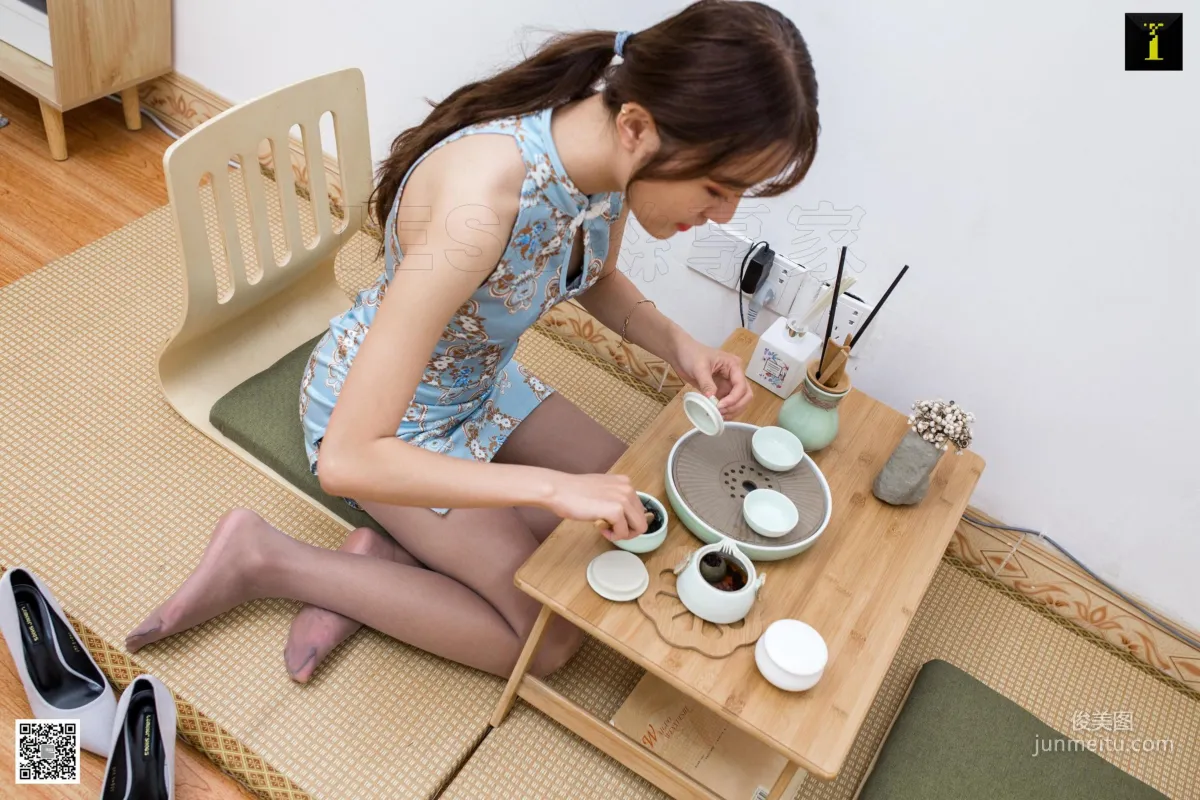 模特婉萍 《婉萍旗袍請茶》 [IESS異思趣向] 美腿絲足寫真集 12