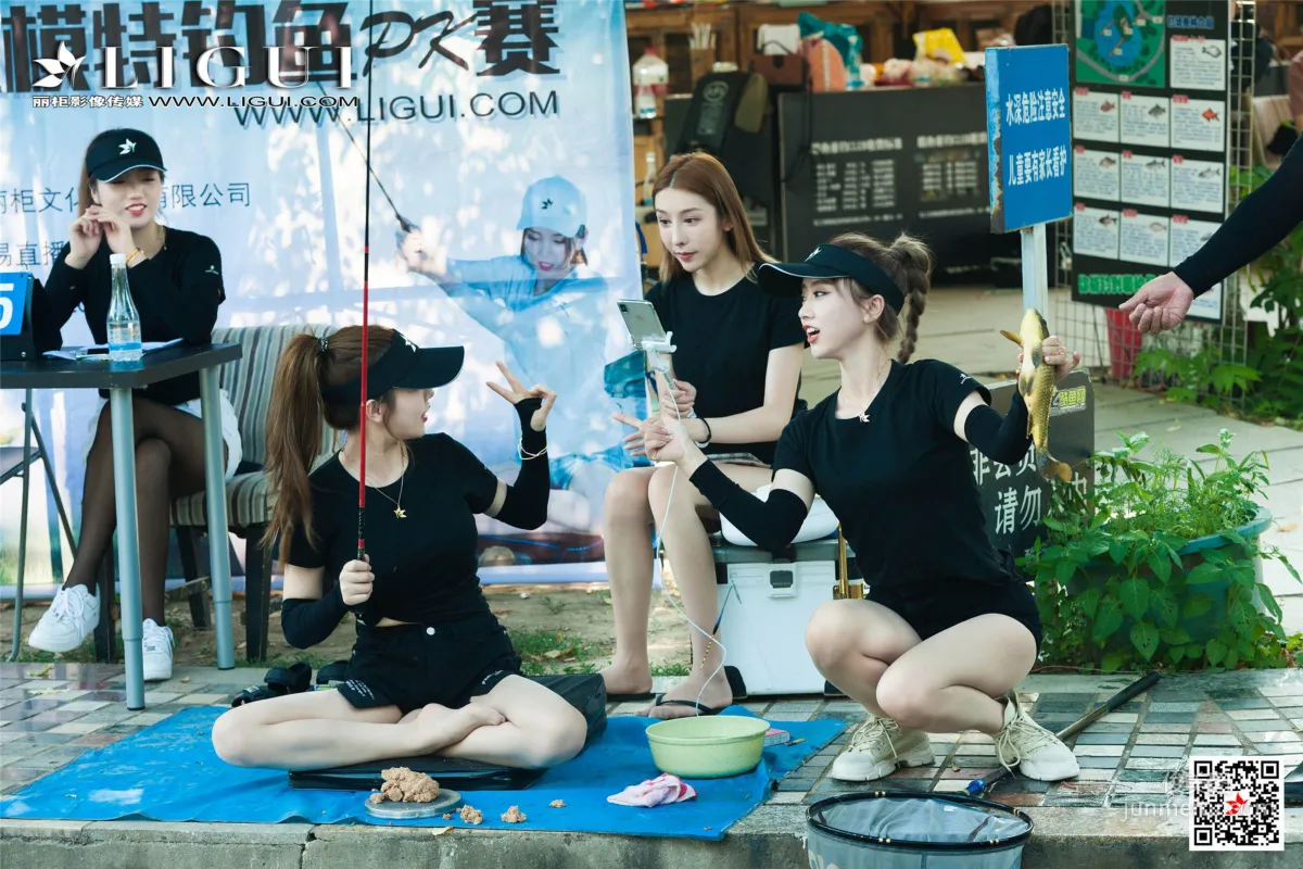 文靜&然然《垂釣園絲足》 [麗櫃LIGUI] 網絡麗人 寫真集 44