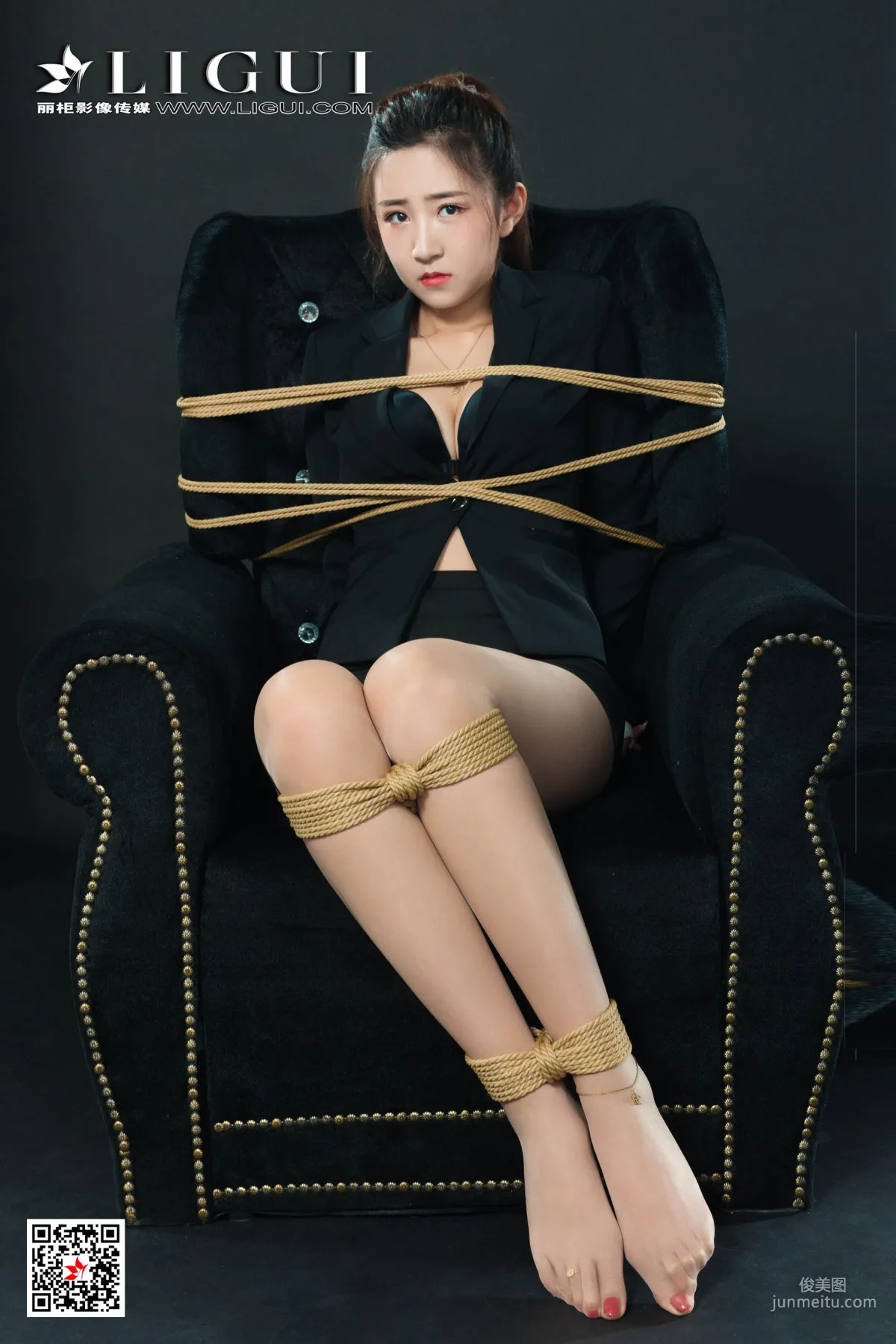 Model 允娜《OL繩藝捆綁》 [麗櫃美束LIGUI] 網絡麗人 寫真集 16