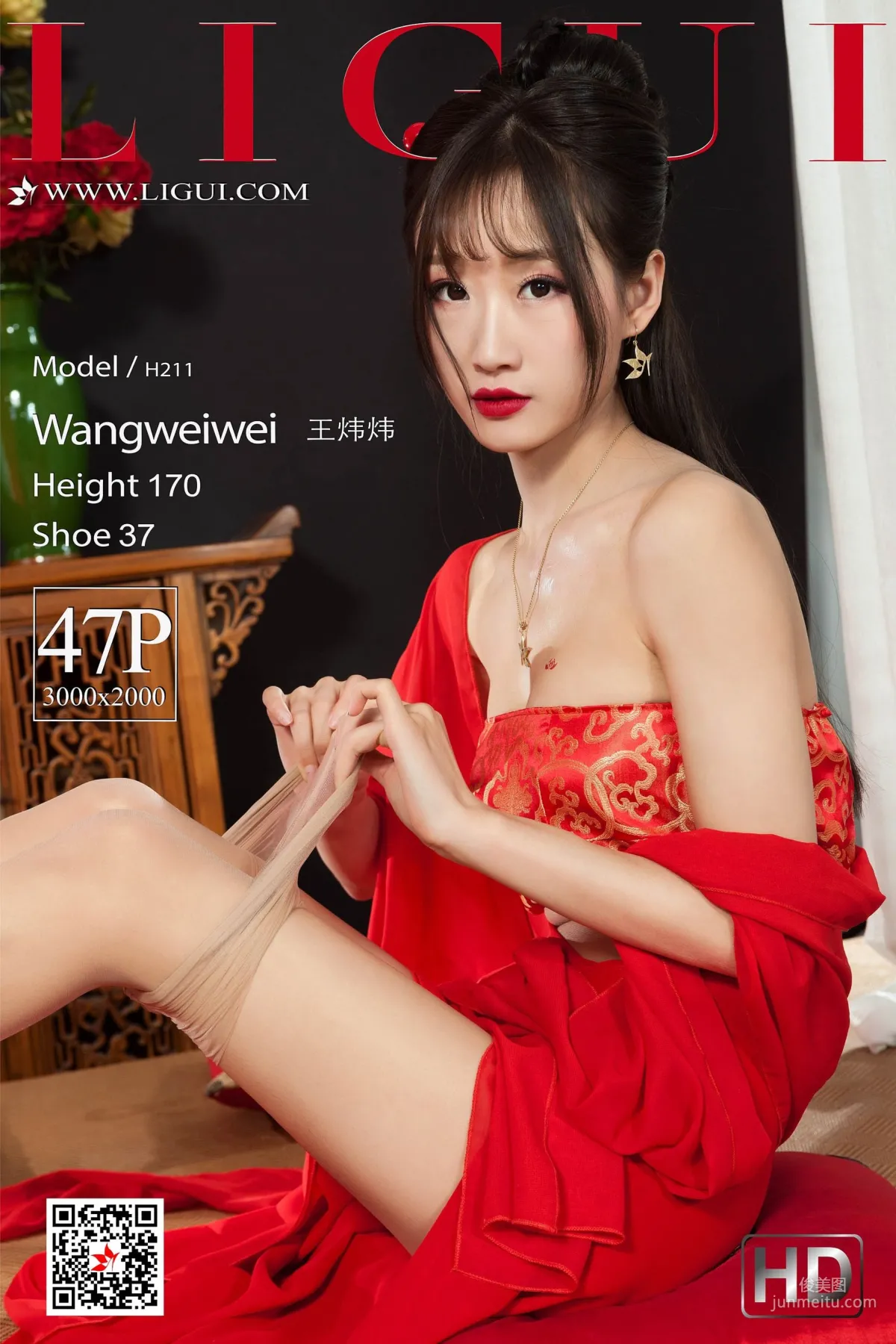 王炜炜《极品古典丝足》 [丽柜LIGUI] 网络丽人 写真集1