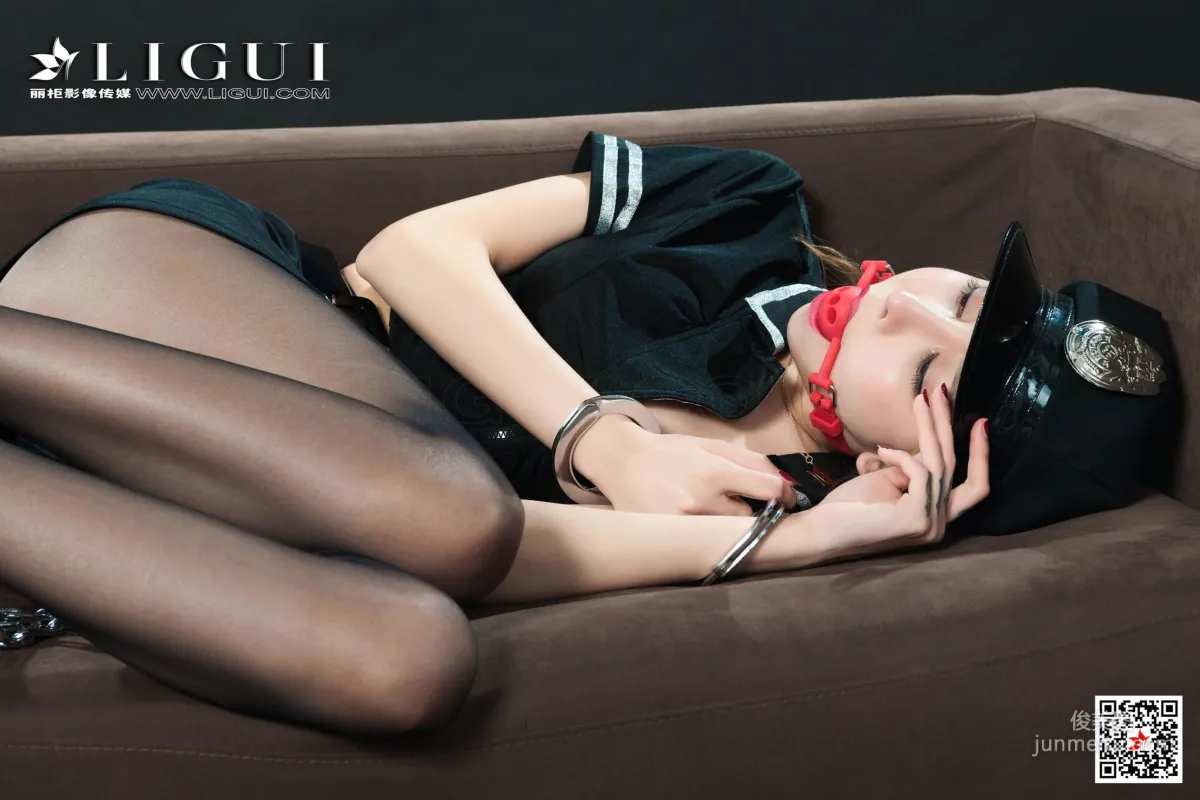兔子《黑絲女警鐐铐》 [麗櫃LIGUI] 網絡麗人 寫真集 37
