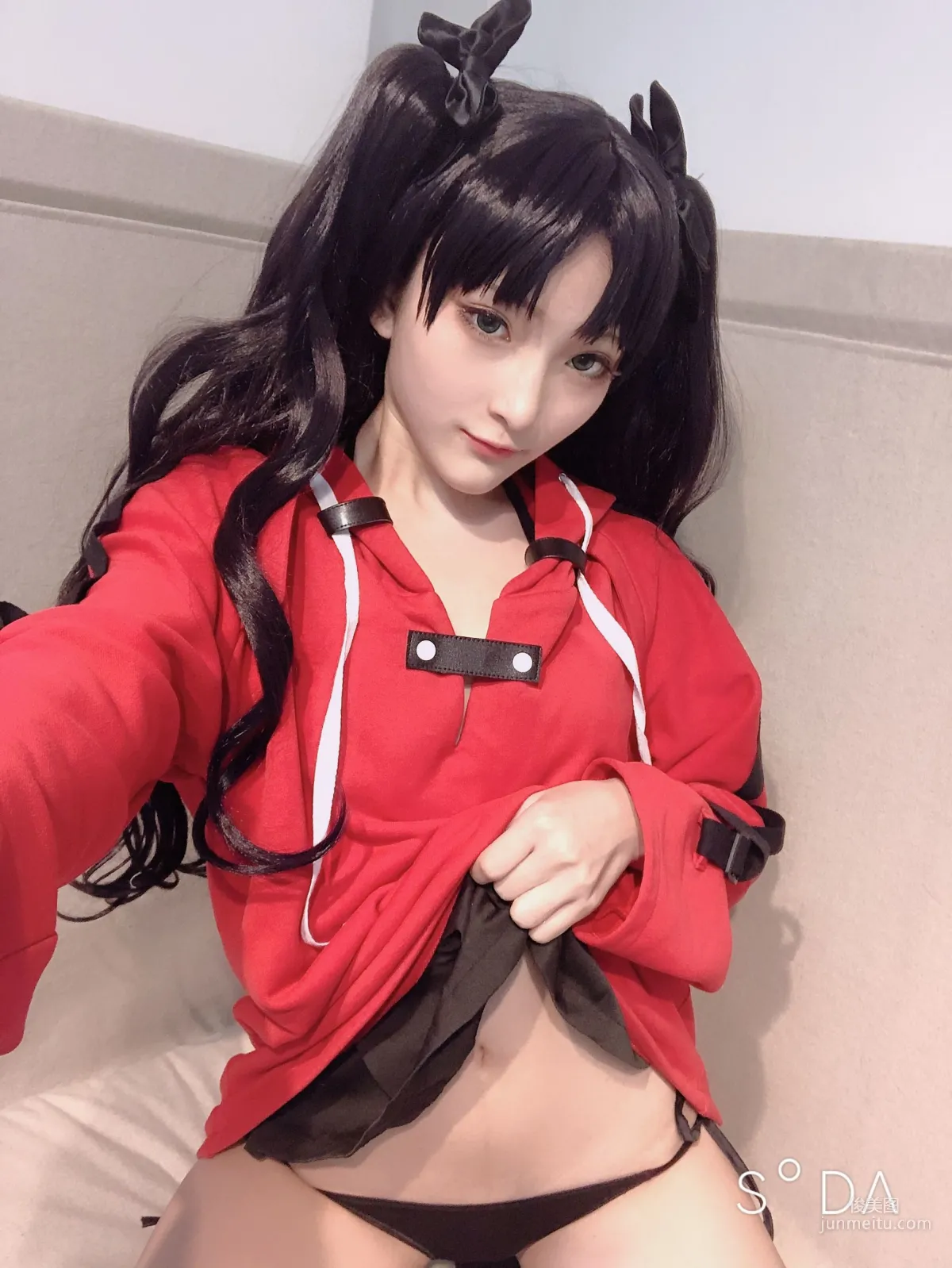 COSER小丁 《单车少女 黑胶 情趣网衫》 [Fantasy Factory] 写真集96