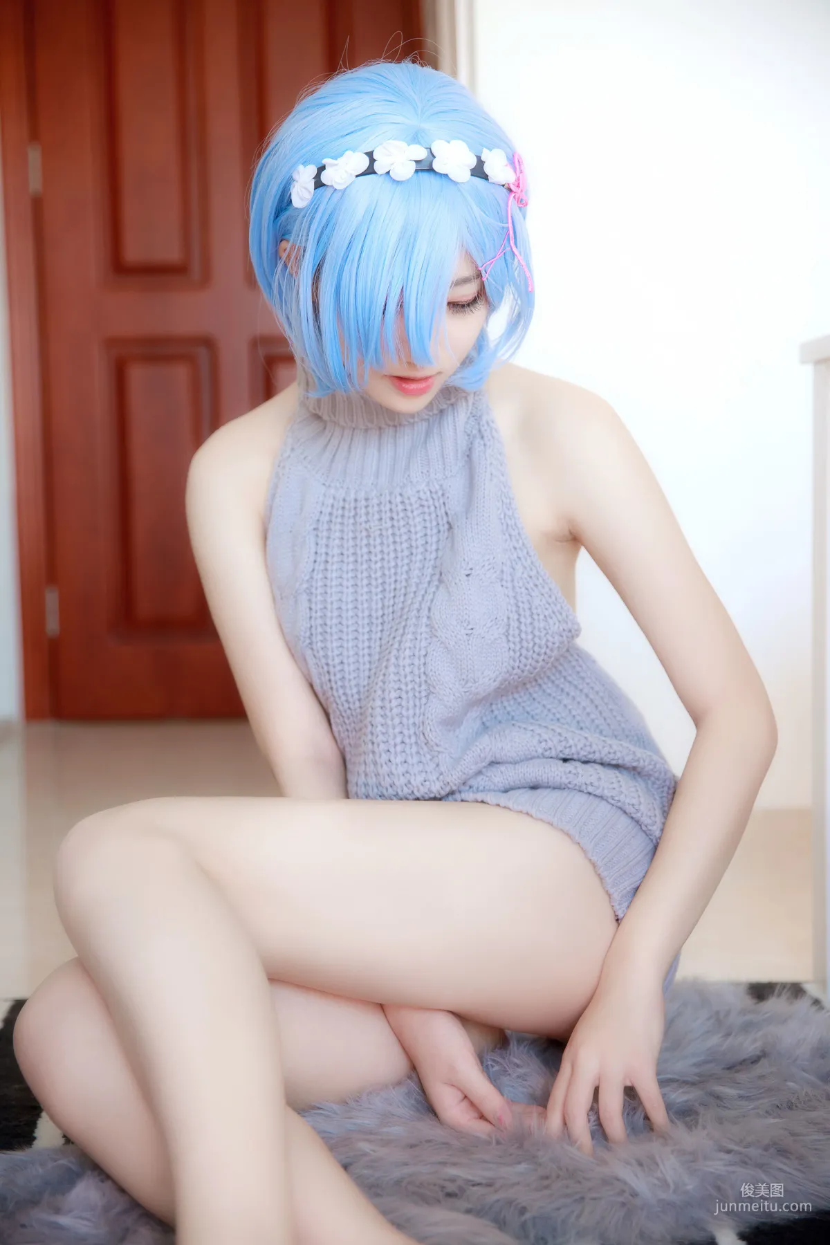 南桃Momoko《蕾姆露背毛衣》 [COSPLAY美女] 写真集5