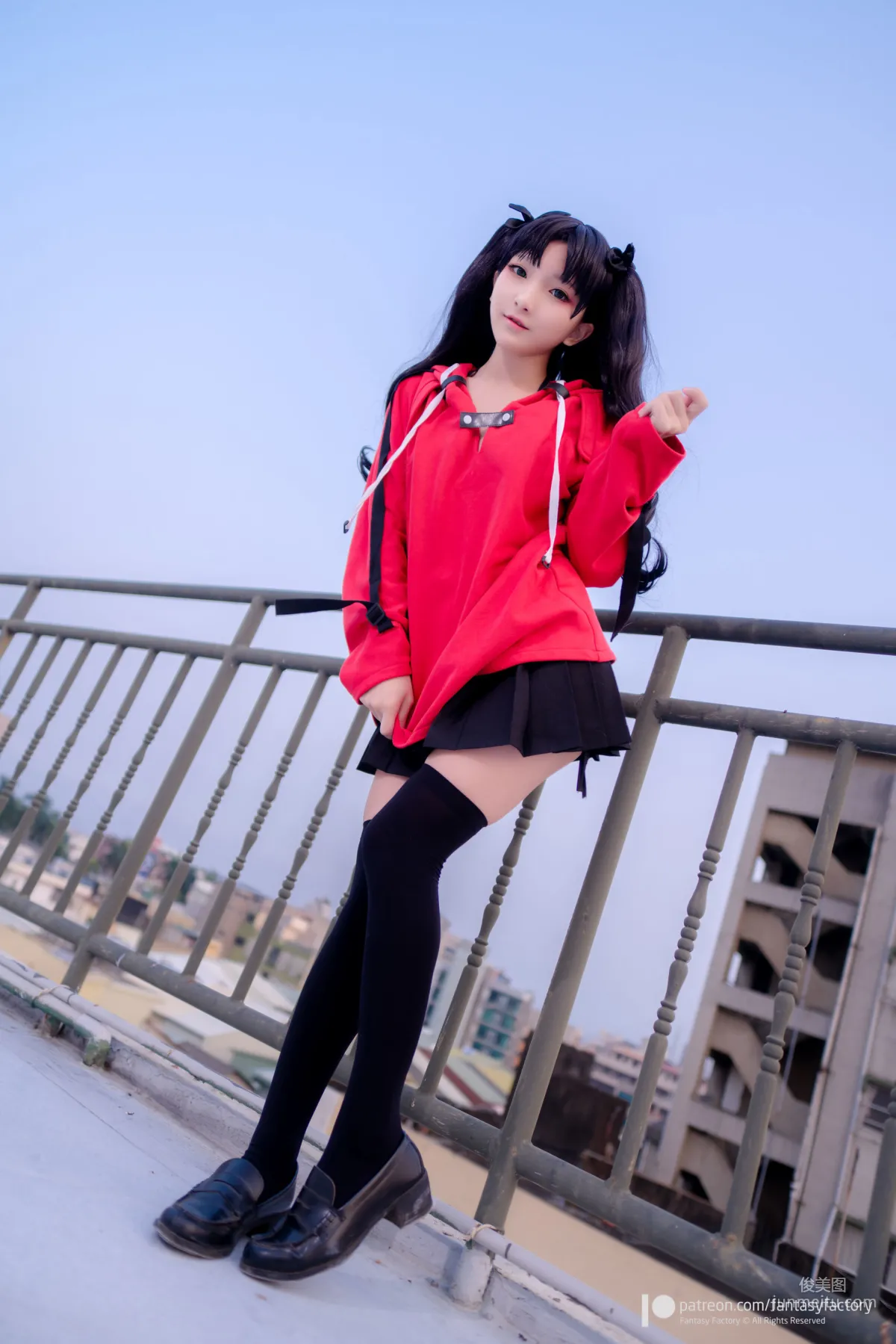COSER小丁 《单车少女 黑胶 情趣网衫》 [Fantasy Factory] 写真集28