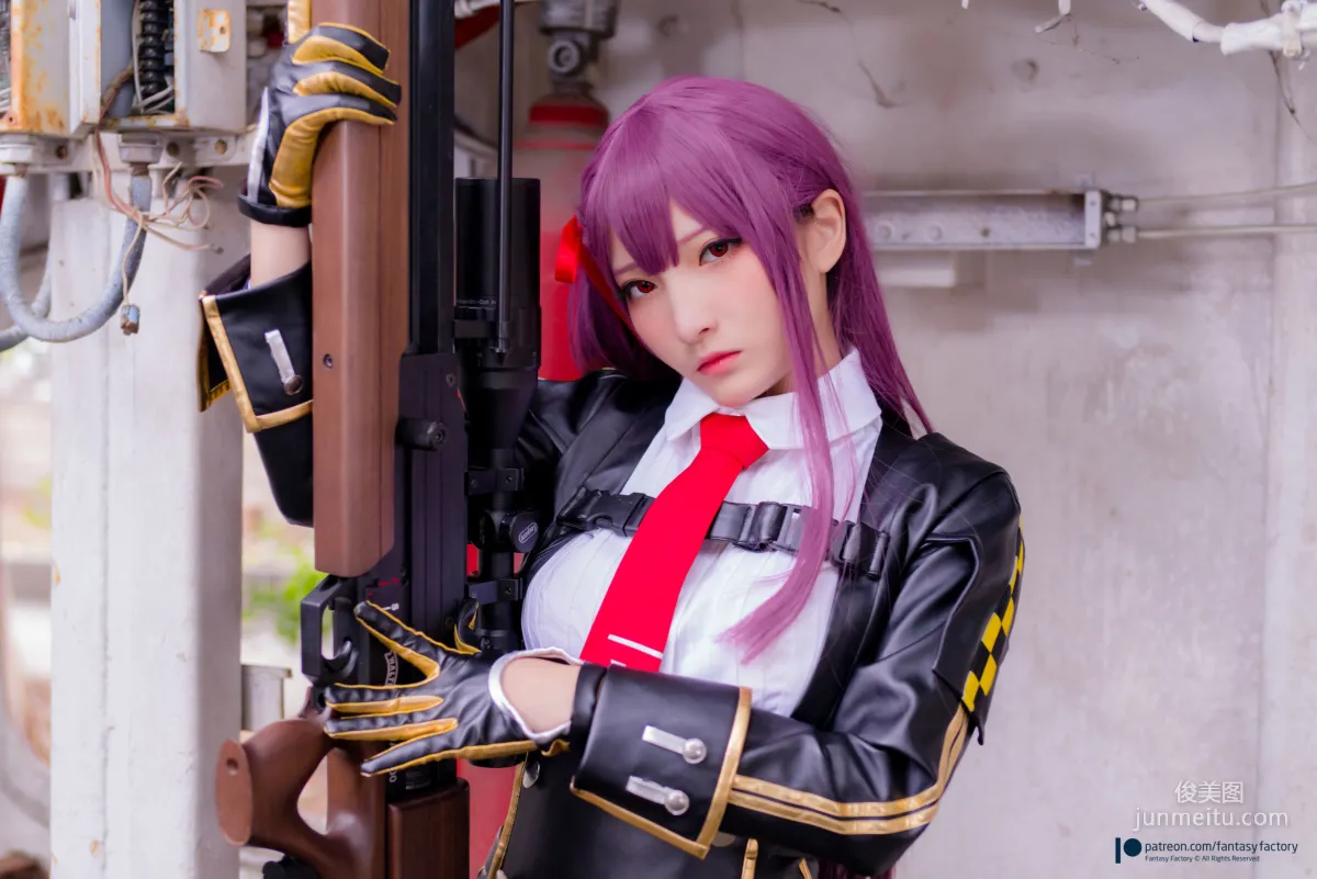 COSER小丁《黑丝+黑胶+女杀手》 [Fantasy Factory] 写真集16