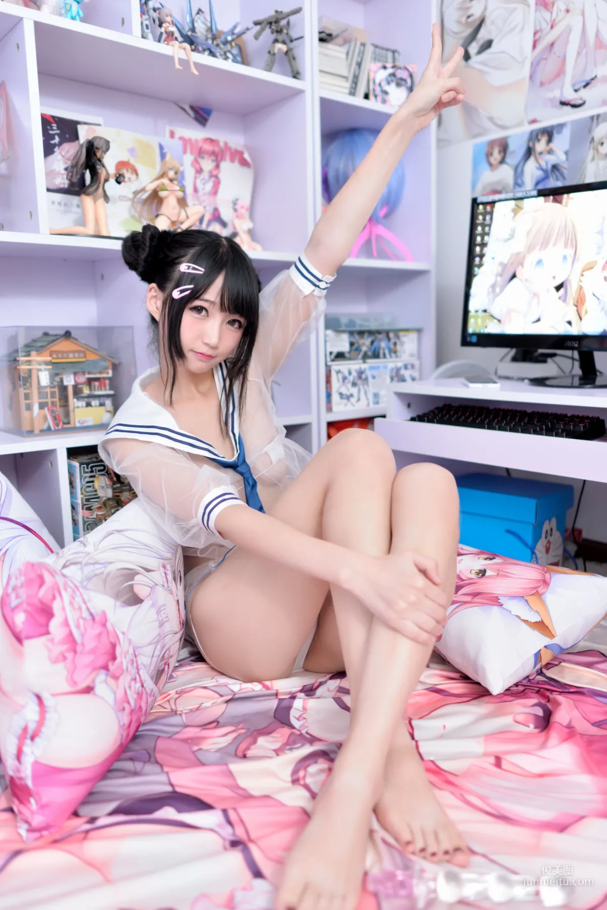 Nagesa魔物女《透視水手服+丁字褲》 [COSPLAY福利] 寫真集 32