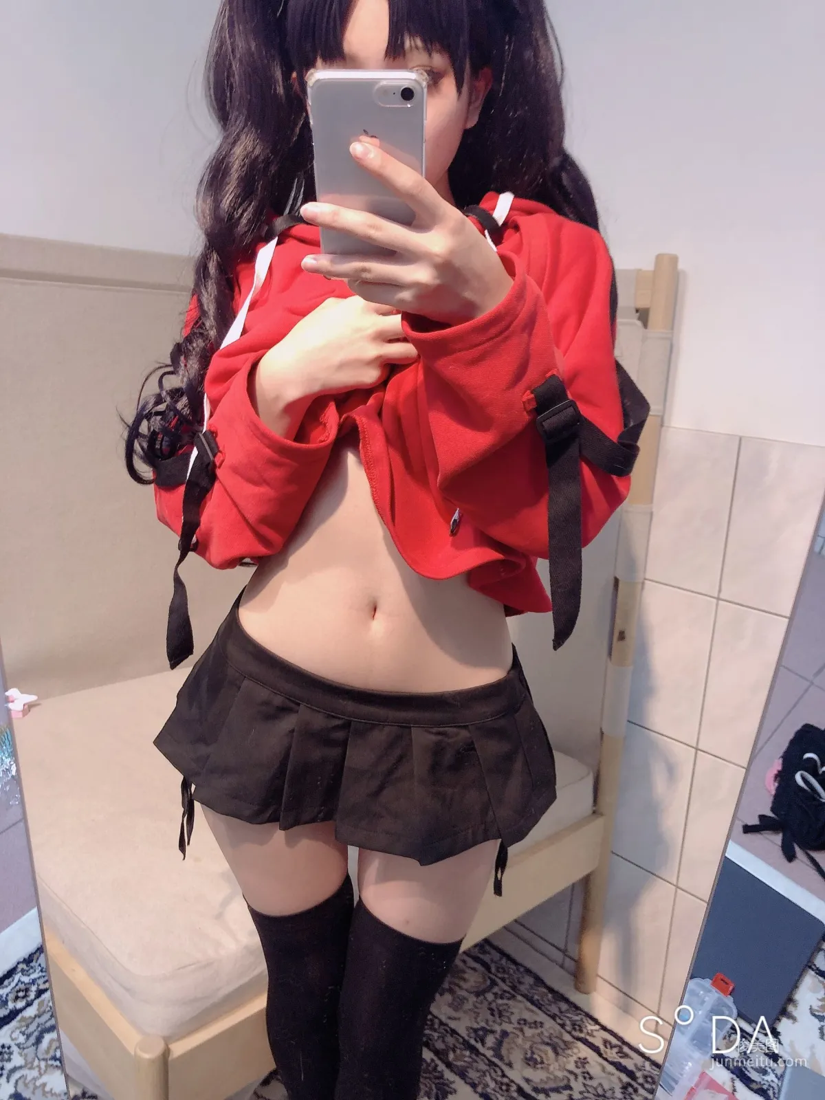 COSER小丁 《单车少女 黑胶 情趣网衫》 [Fantasy Factory] 写真集103