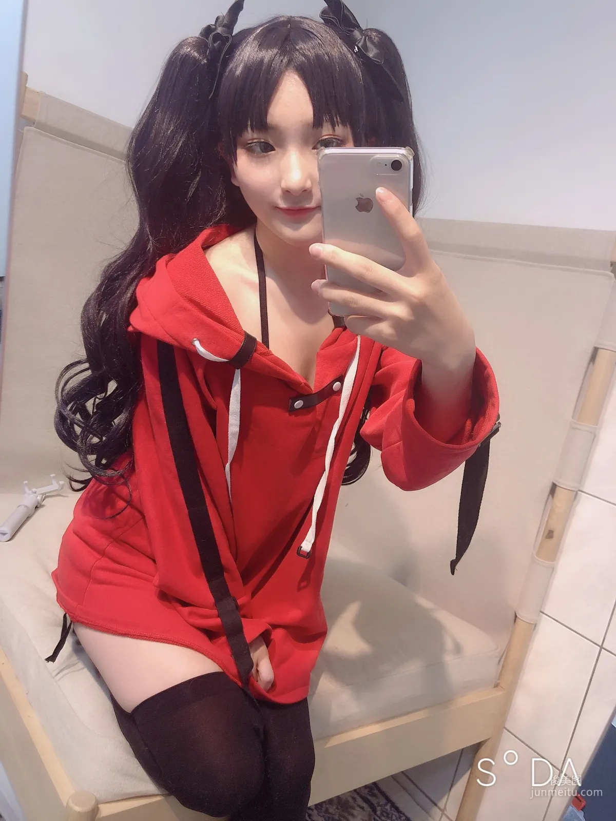 COSER小丁 《单车少女 黑胶 情趣网衫》 [Fantasy Factory] 写真集110