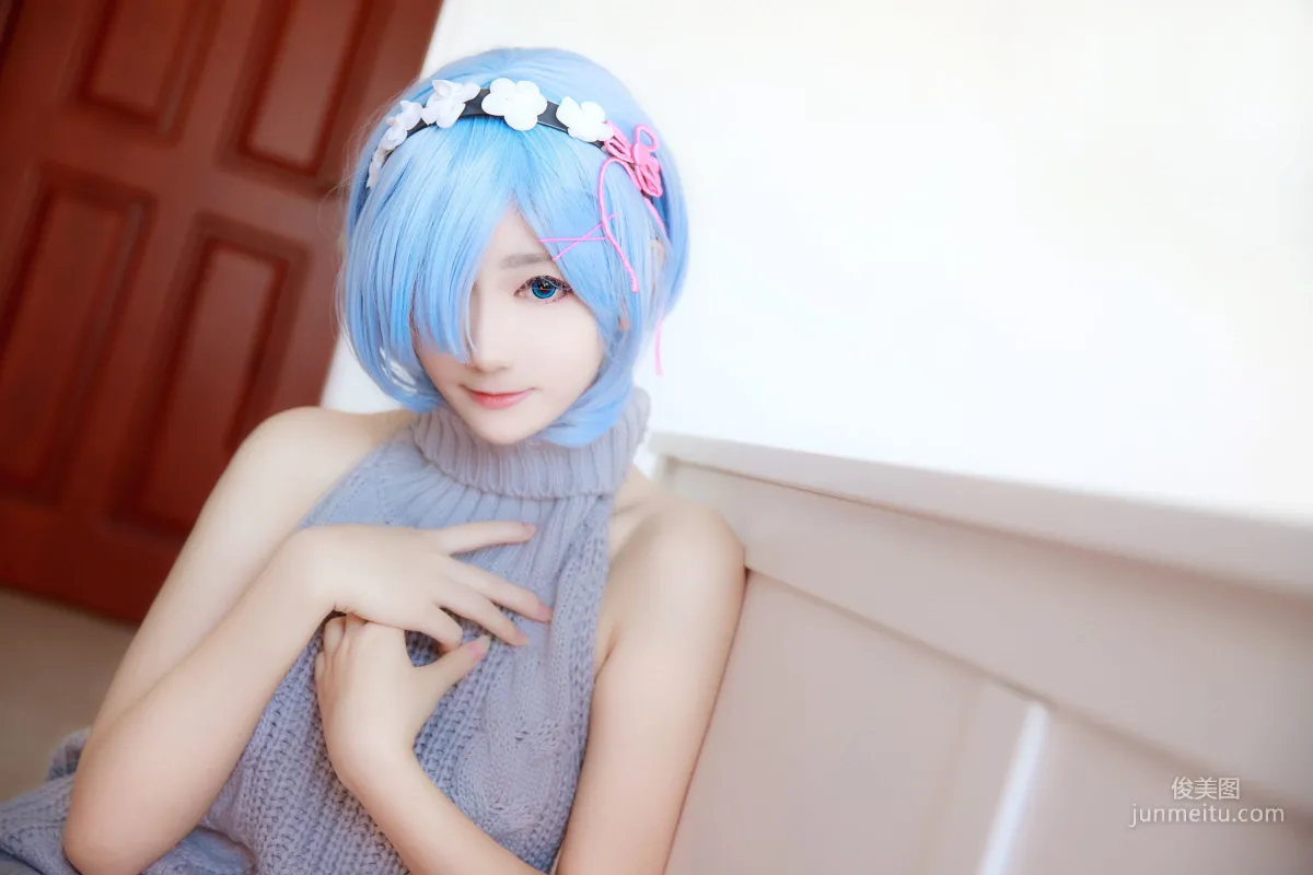 南桃Momoko《蕾姆露背毛衣》 [COSPLAY美女] 写真集6
