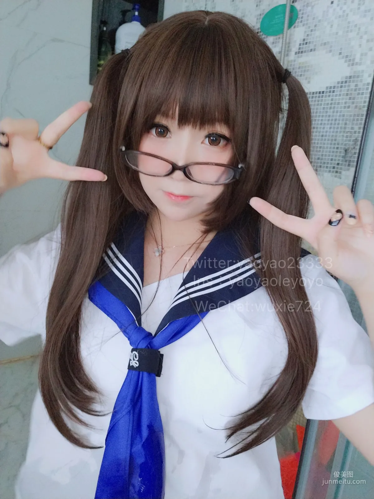 搖搖樂yoyo《藍色jk》 [COSPLAY福利] 寫真集 32