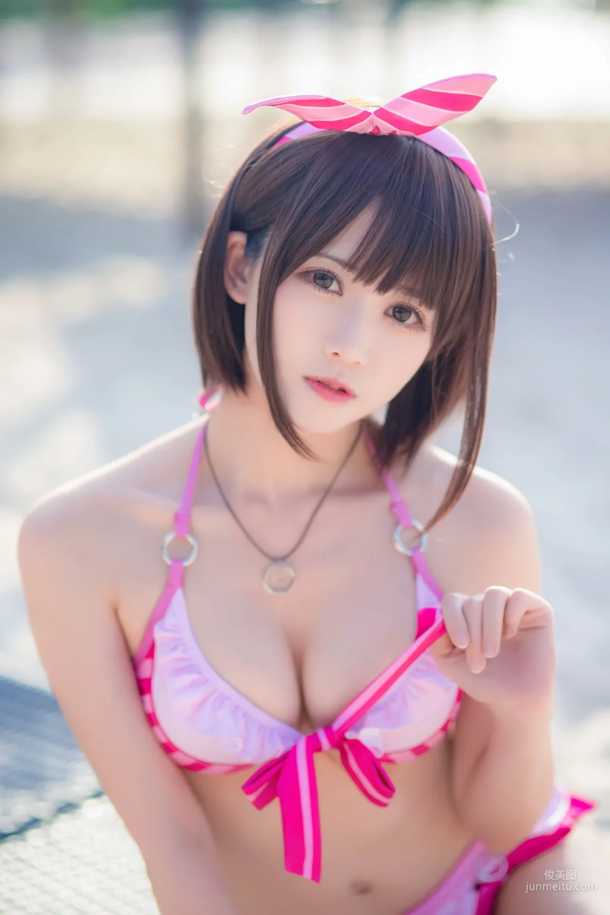 鳗魚霏兒《加藤惠 粉色泳裝》 [COSPLAY美女] 寫真集 17