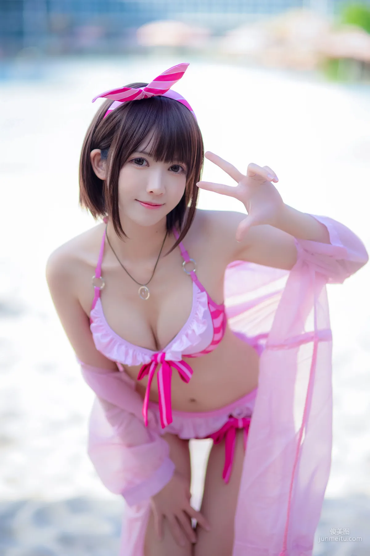 鳗魚霏兒《加藤惠 粉色泳裝》 [COSPLAY美女] 寫真集 7