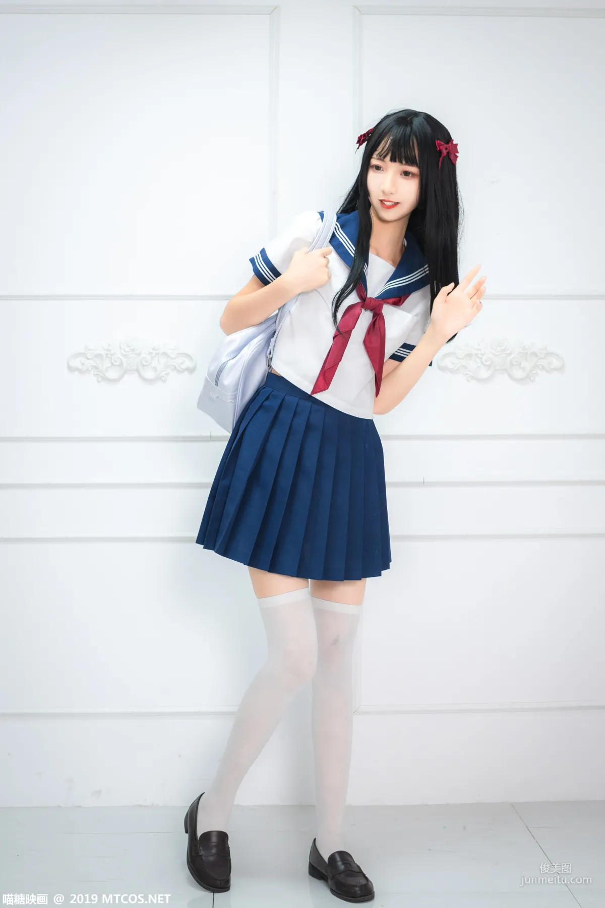 《蓝白水手服少女》 [喵糖映画] VOL.012 写真集9
