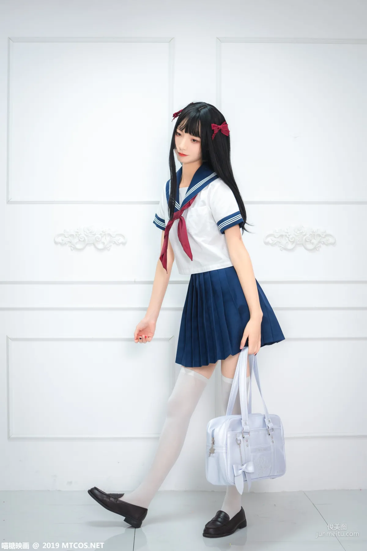 《蓝白水手服少女》 [喵糖映画] VOL.012 写真集8