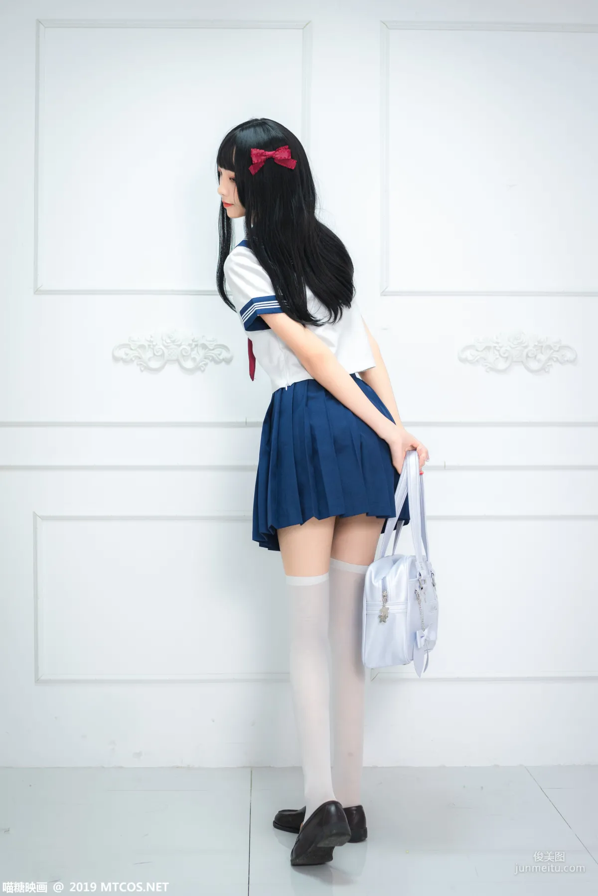 《蓝白水手服少女》 [喵糖映画] VOL.012 写真集2