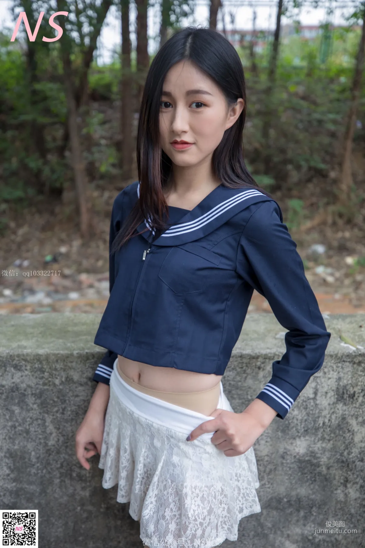 北北《制服肉丝超短裙》 [纳丝摄影] 写真集19