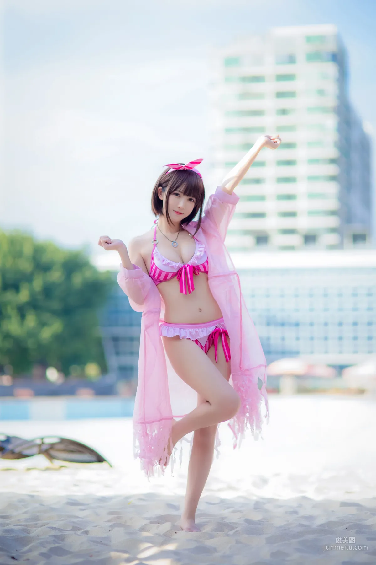 鳗魚霏兒《加藤惠 粉色泳裝》 [COSPLAY美女] 寫真集 8