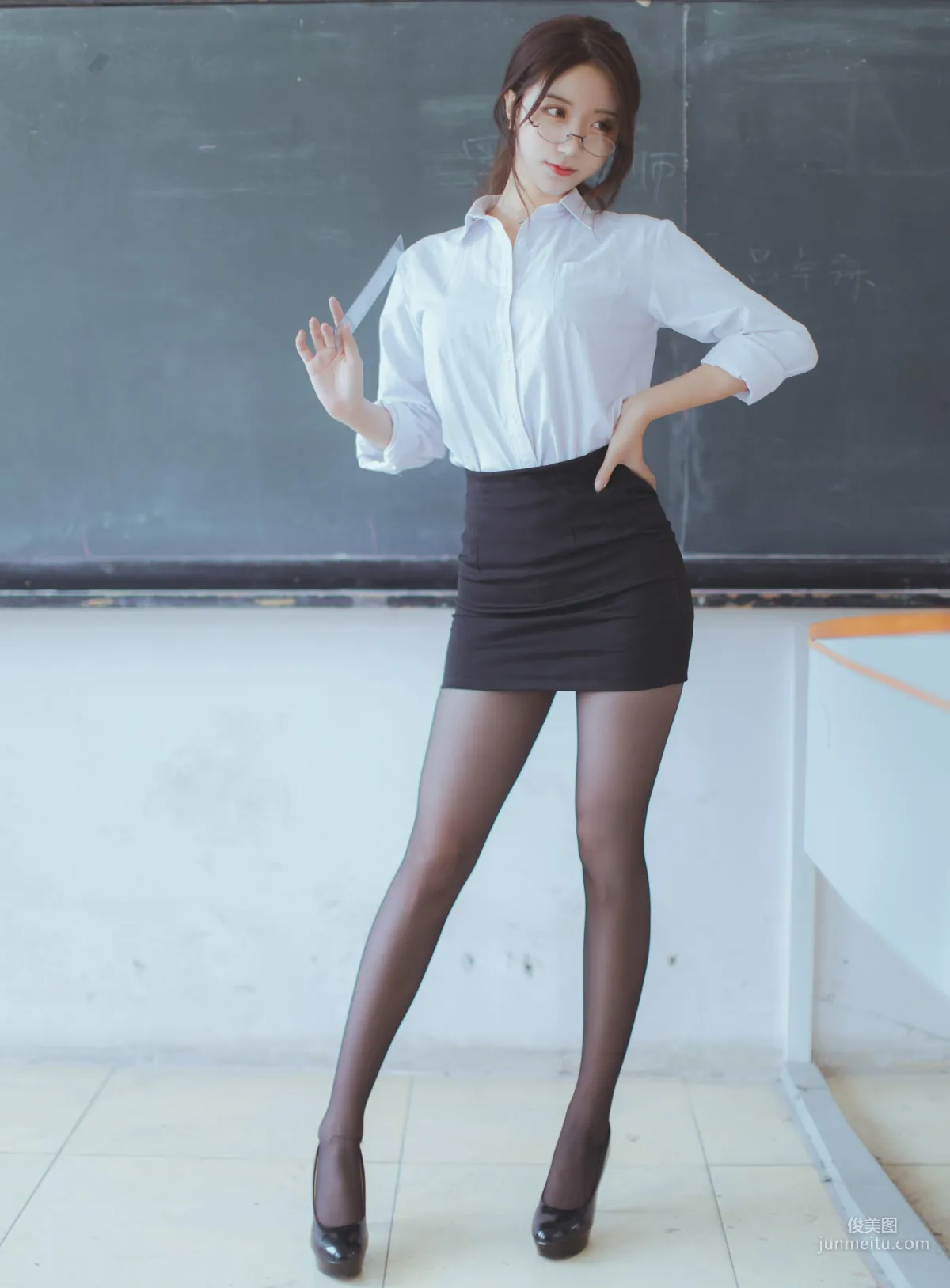COSER黑川《黑絲教師》 [COSPLAY福利] 寫真集 34