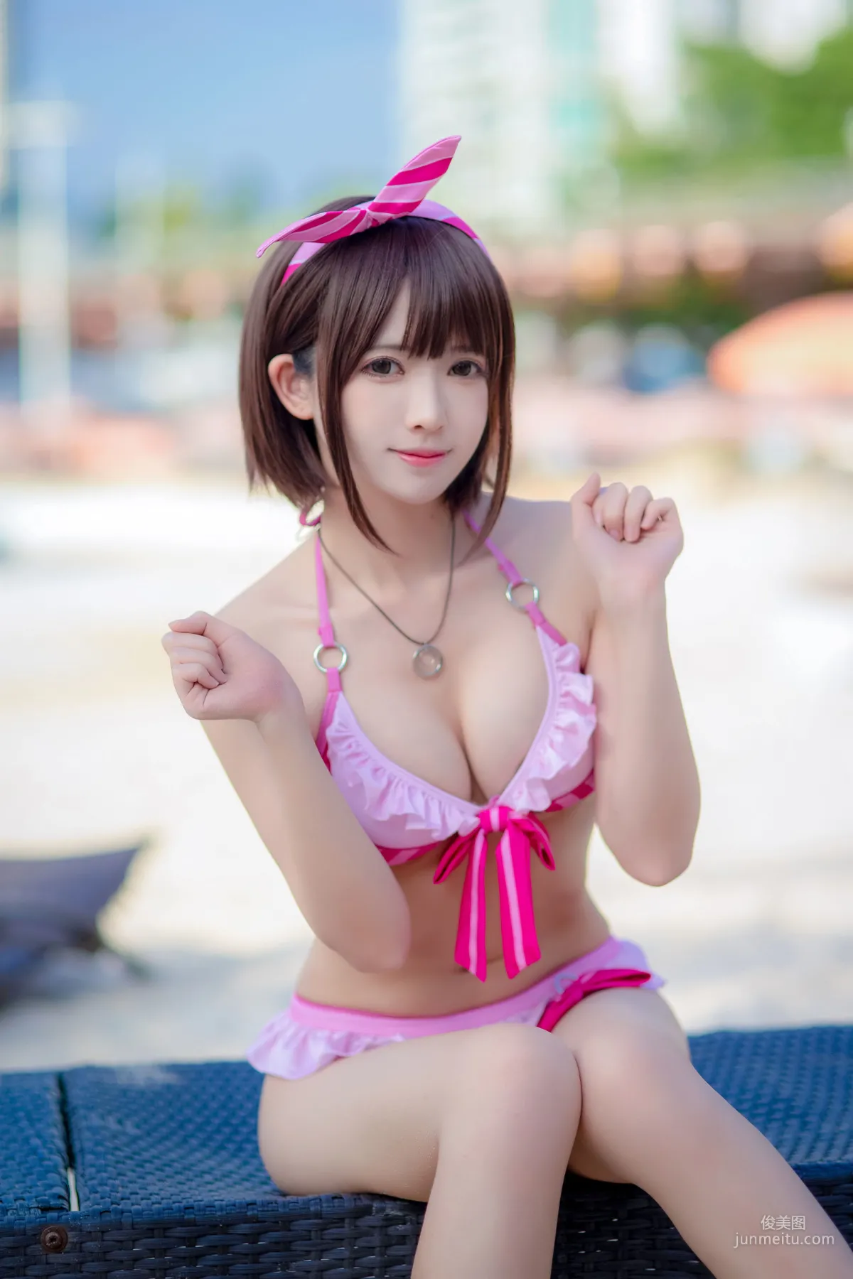 鳗魚霏兒《加藤惠 粉色泳裝》 [COSPLAY美女] 寫真集 12