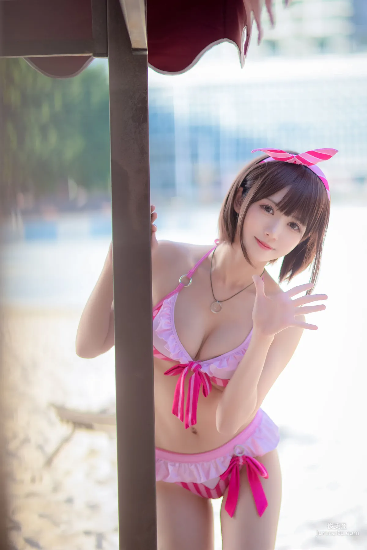 鳗魚霏兒《加藤惠 粉色泳裝》 [COSPLAY美女] 寫真集 10