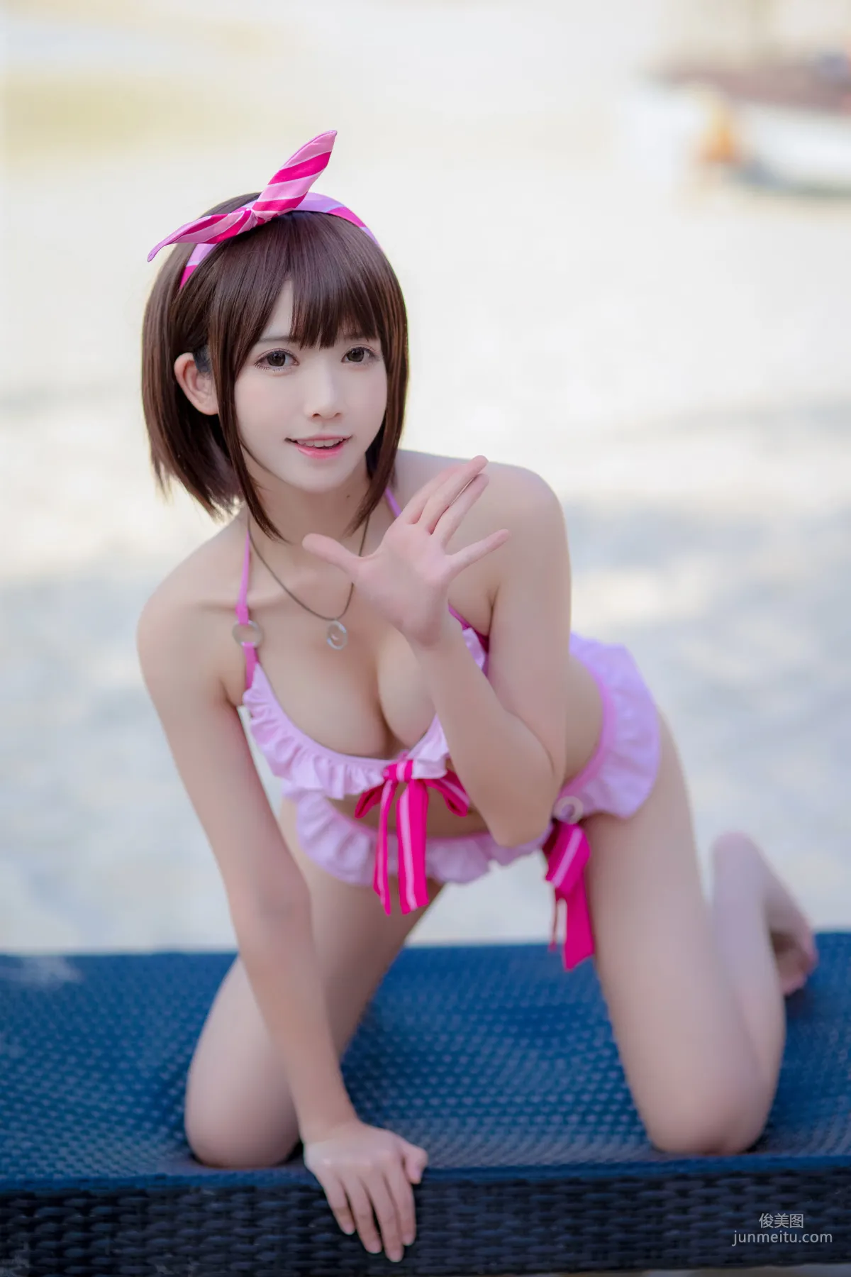 鳗魚霏兒《加藤惠 粉色泳裝》 [COSPLAY美女] 寫真集 15