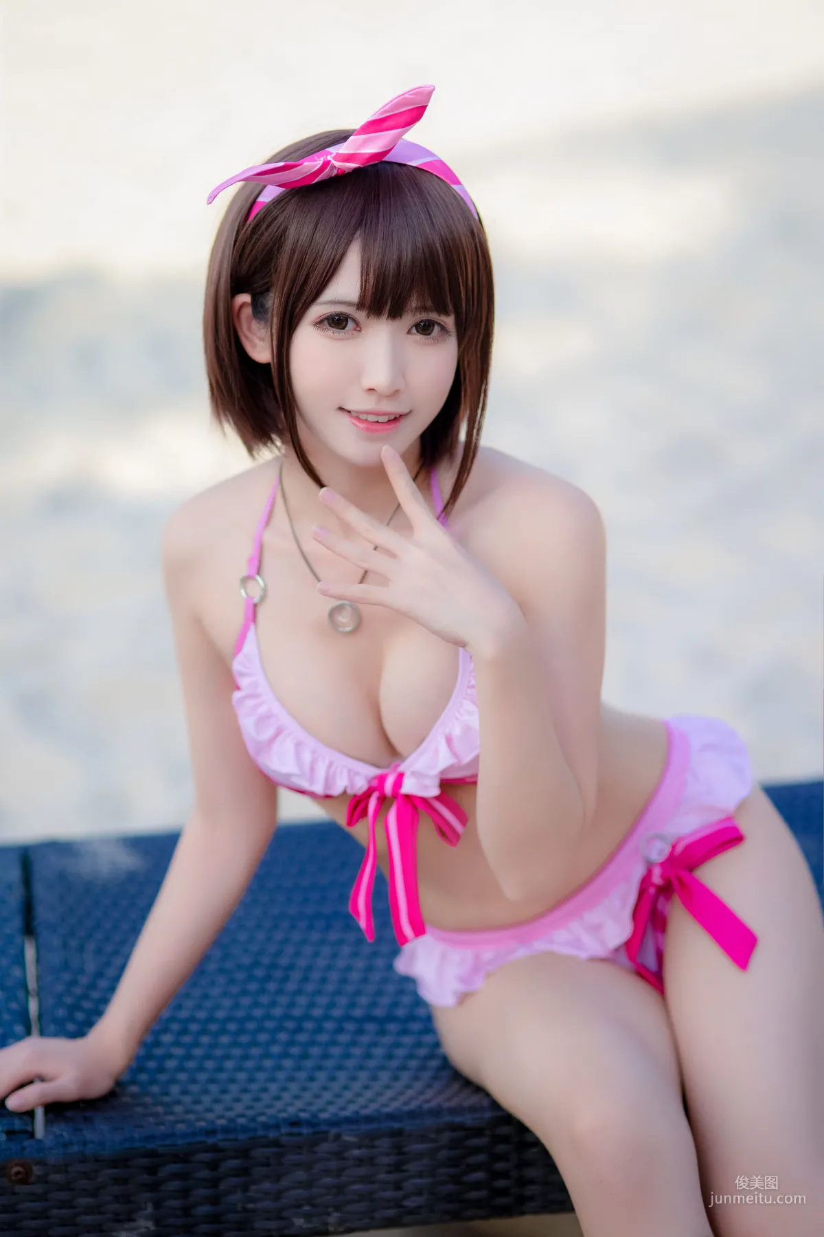 鳗魚霏兒《加藤惠 粉色泳裝》 [COSPLAY美女] 寫真集 13