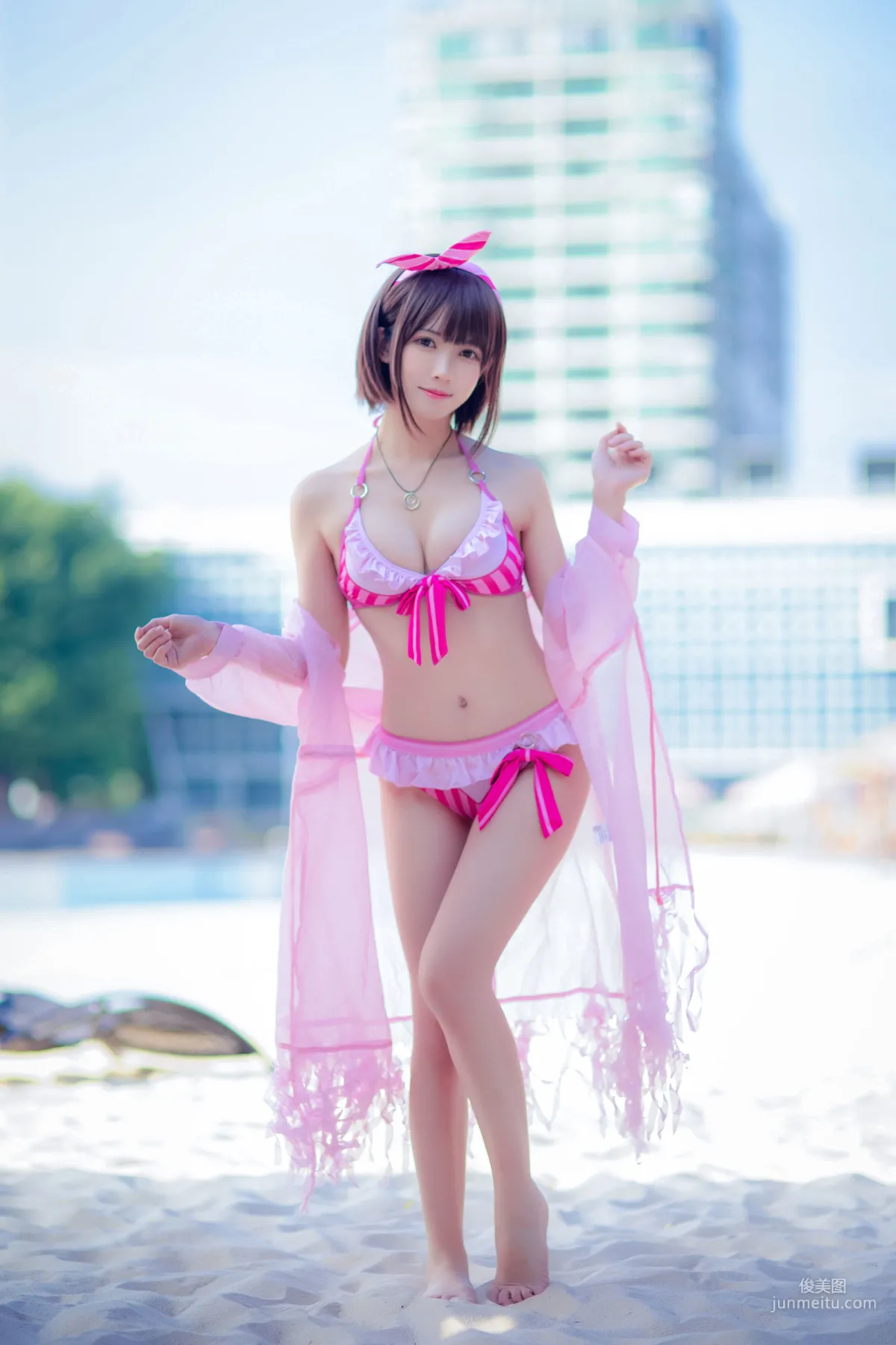 鳗魚霏兒《加藤惠 粉色泳裝》 [COSPLAY美女] 寫真集 6