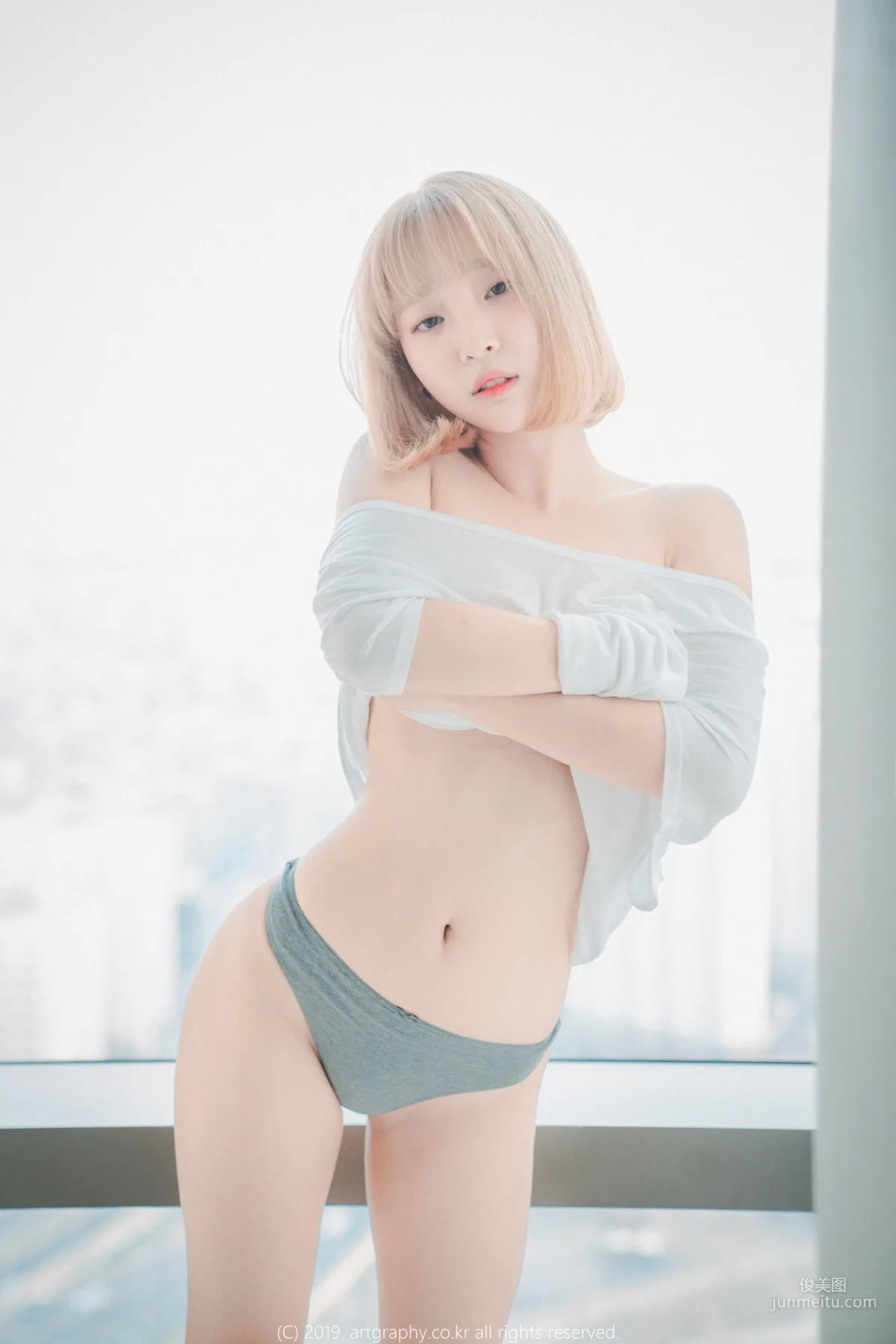 巨乳姜仁卿《丁字褲+T恤衫+網襪兔女郎》 [ARTGRAVIA] 寫真集 7