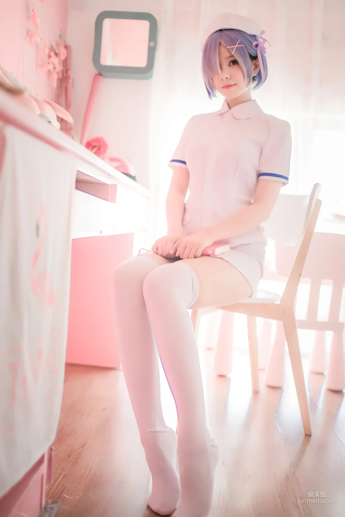小野妹子w《白色紗裙+蕾姆護士+蕾姆兔女郎》 [COSPLAY美女] 寫真集 11
